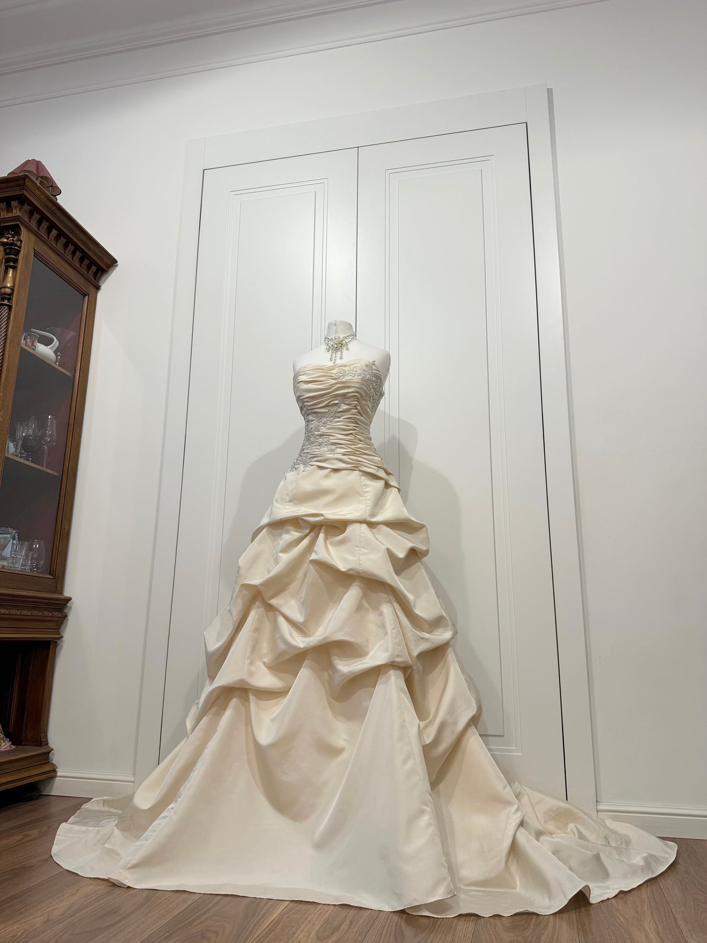 Ivory Wedding Dress with Cathedral Train