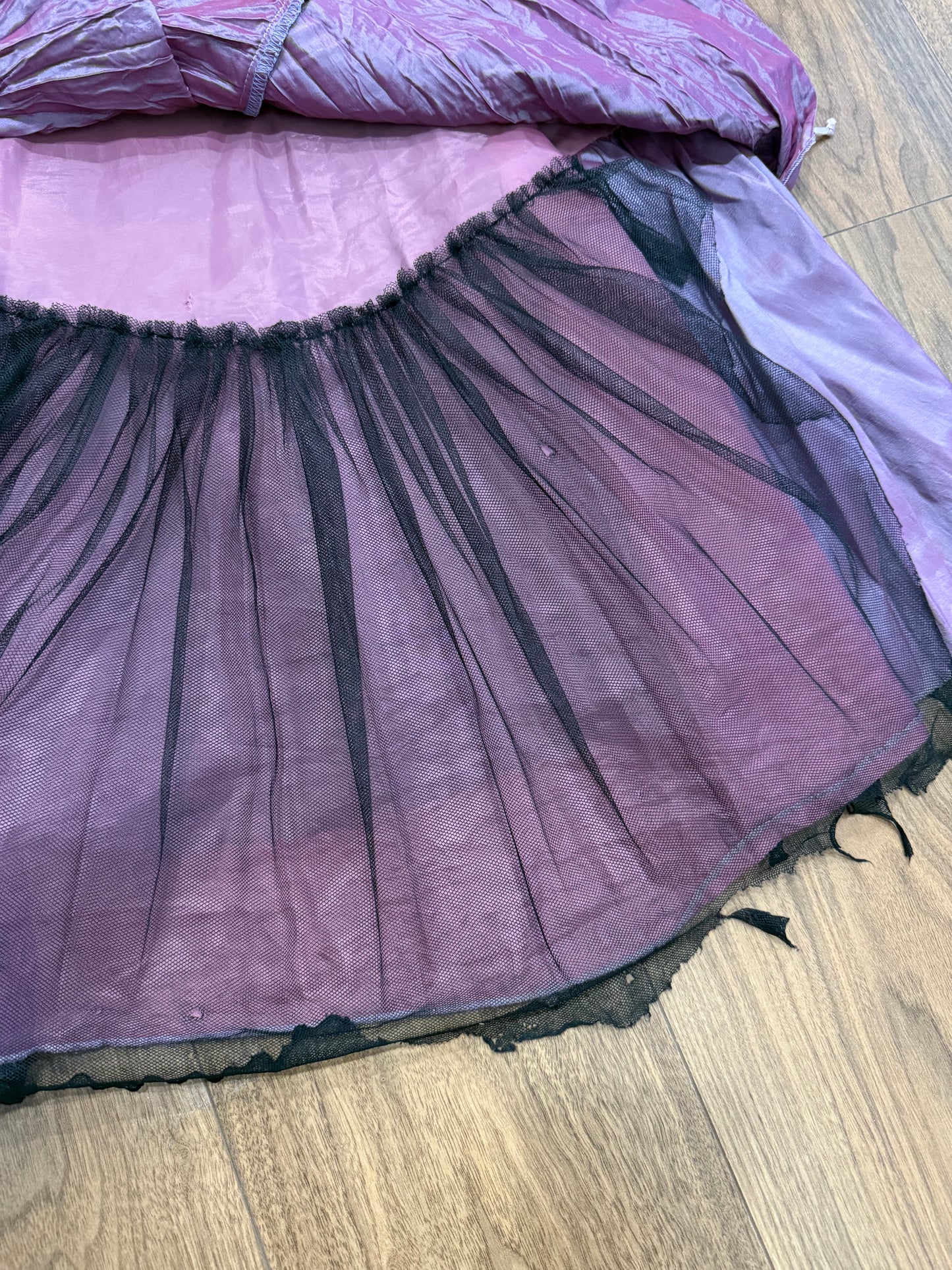 Long purple dress set