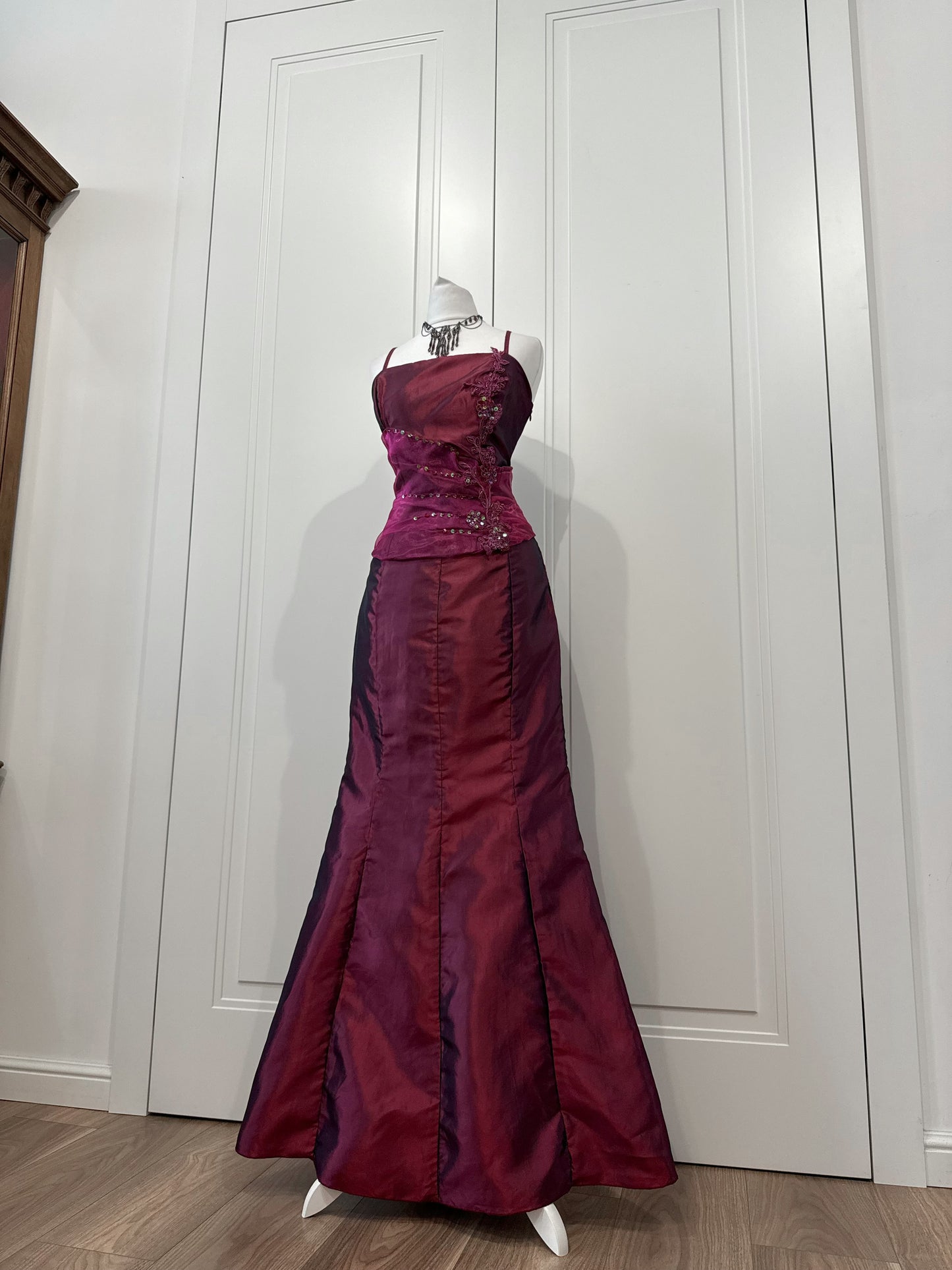 Burgundy & Purple Maxi Dress