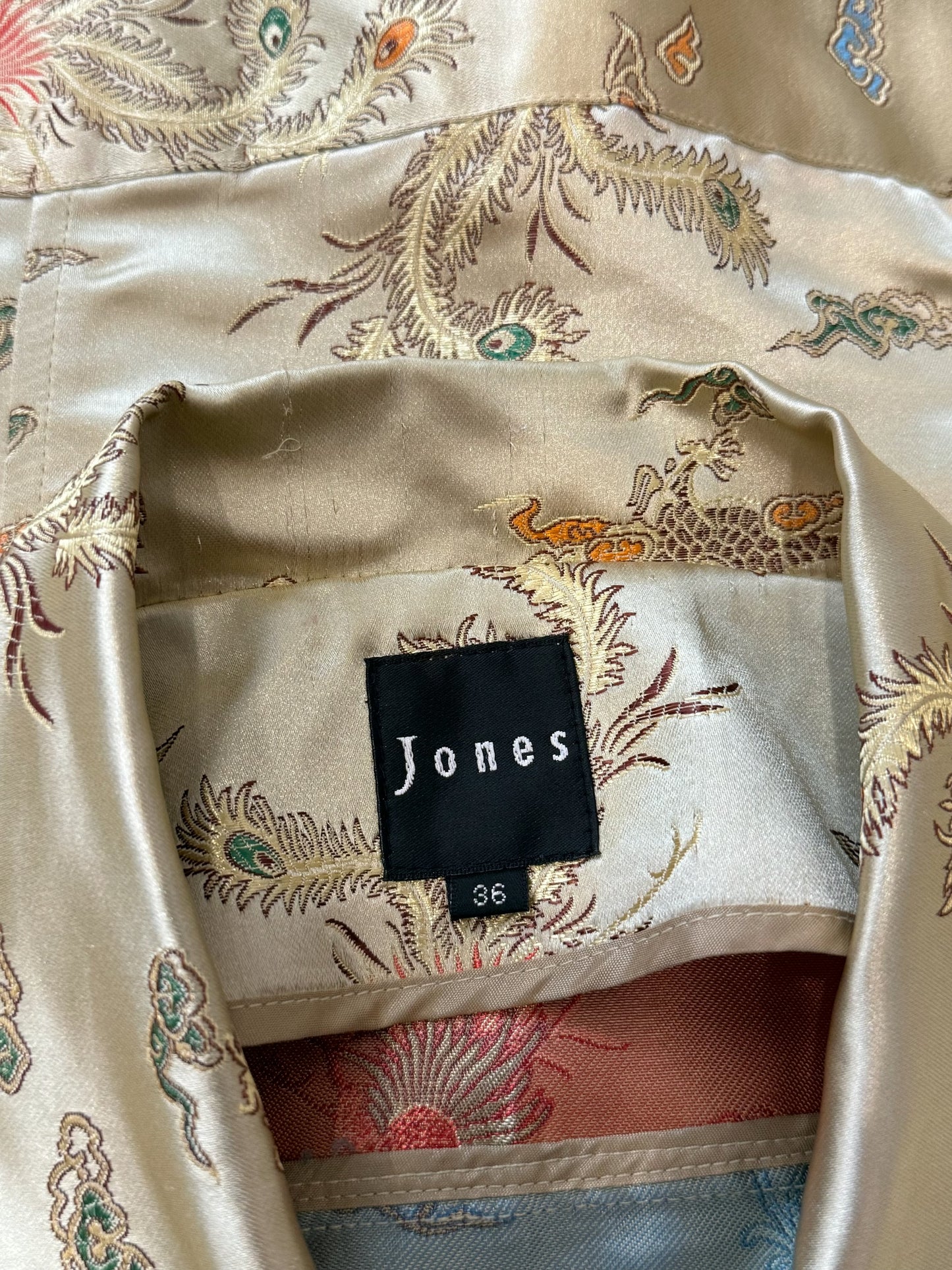 Y2K Gold Oriental Dragon Jacket