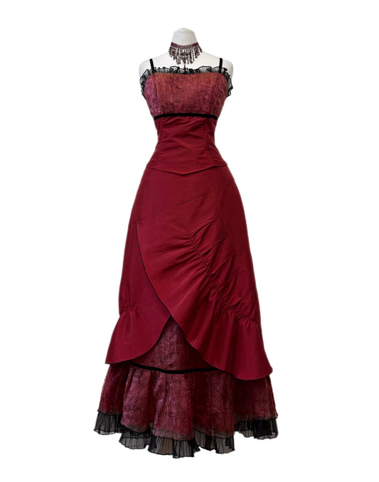 Burgundy dress set
