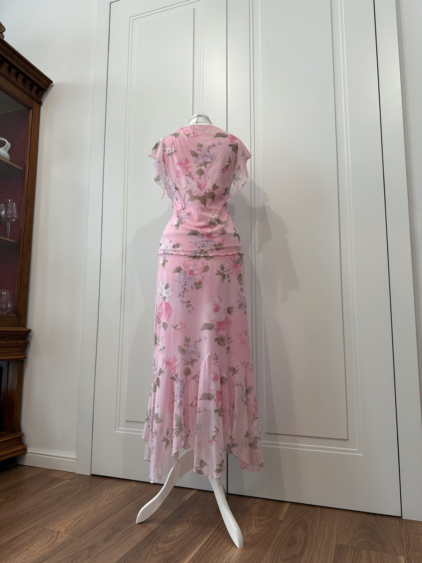 Delicate pale pink suit