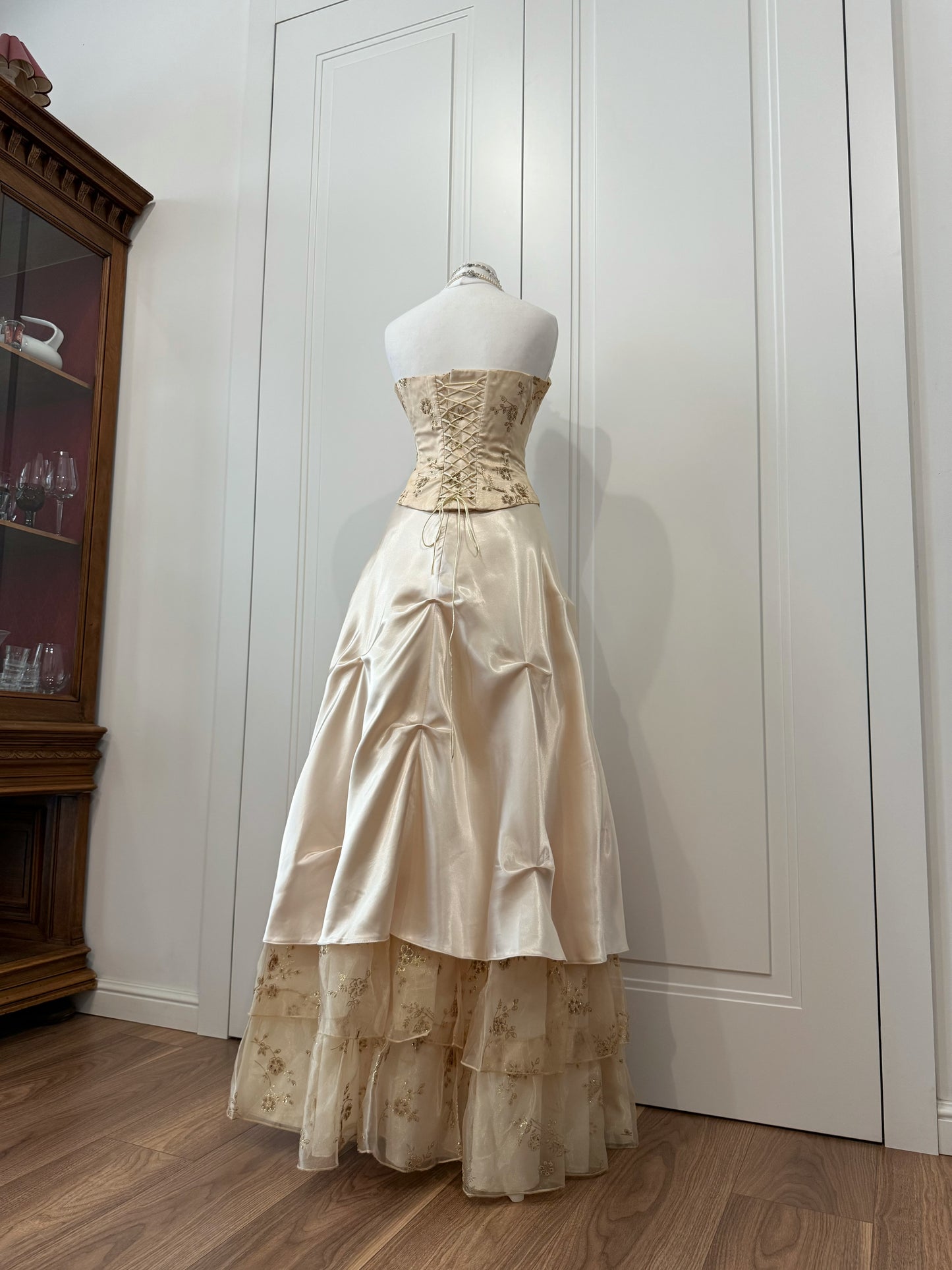 Champagne Blossom Ball Gown