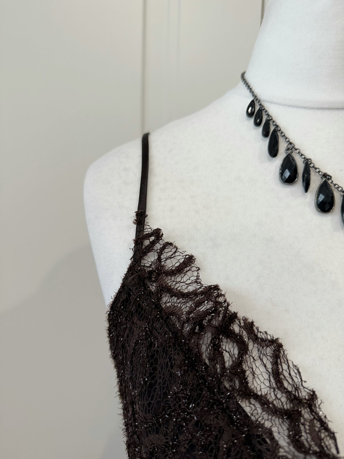 Dark Brown Lace Mermaid Dress