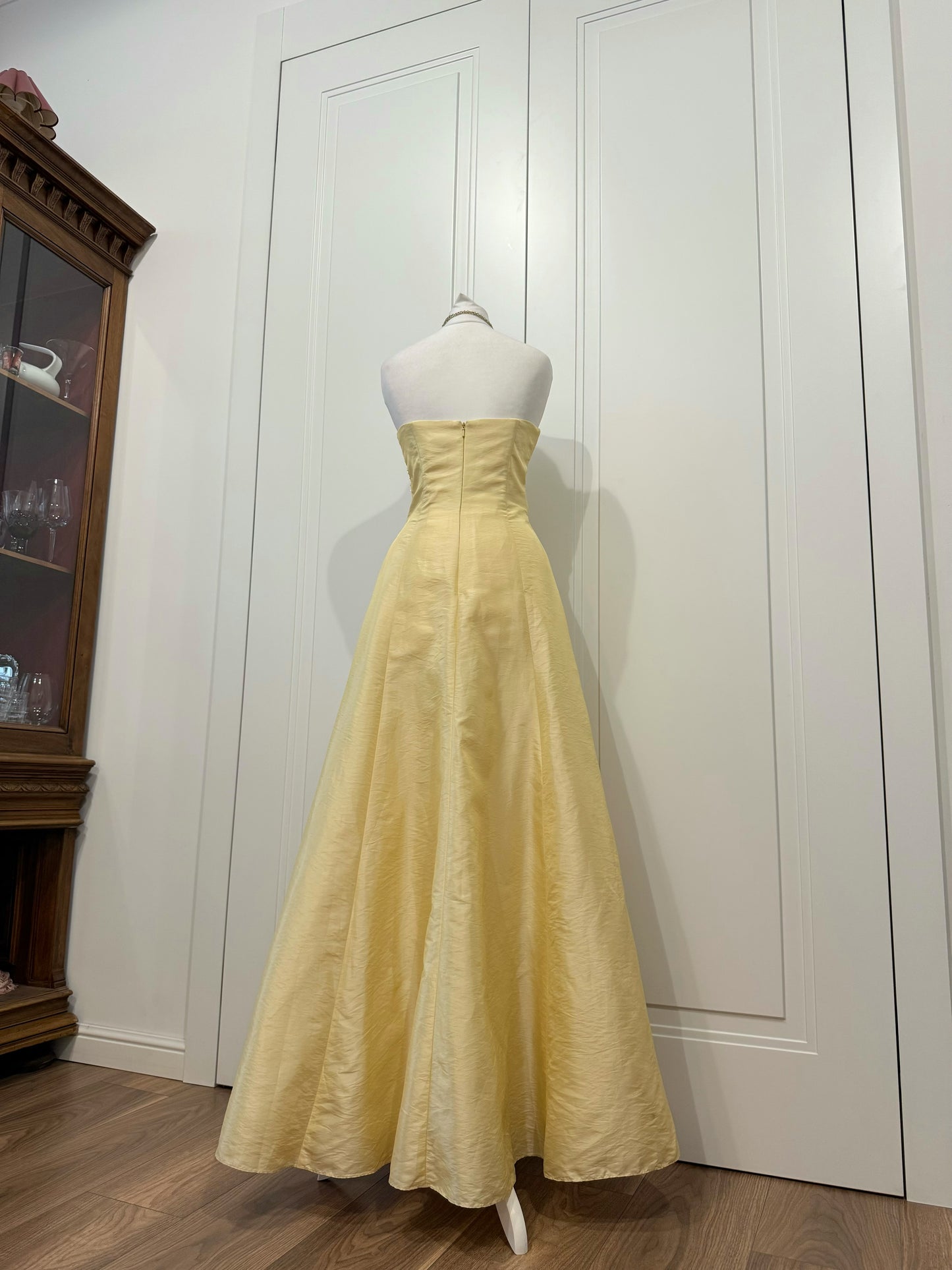 Elegant Yellow Princess Evening Dress