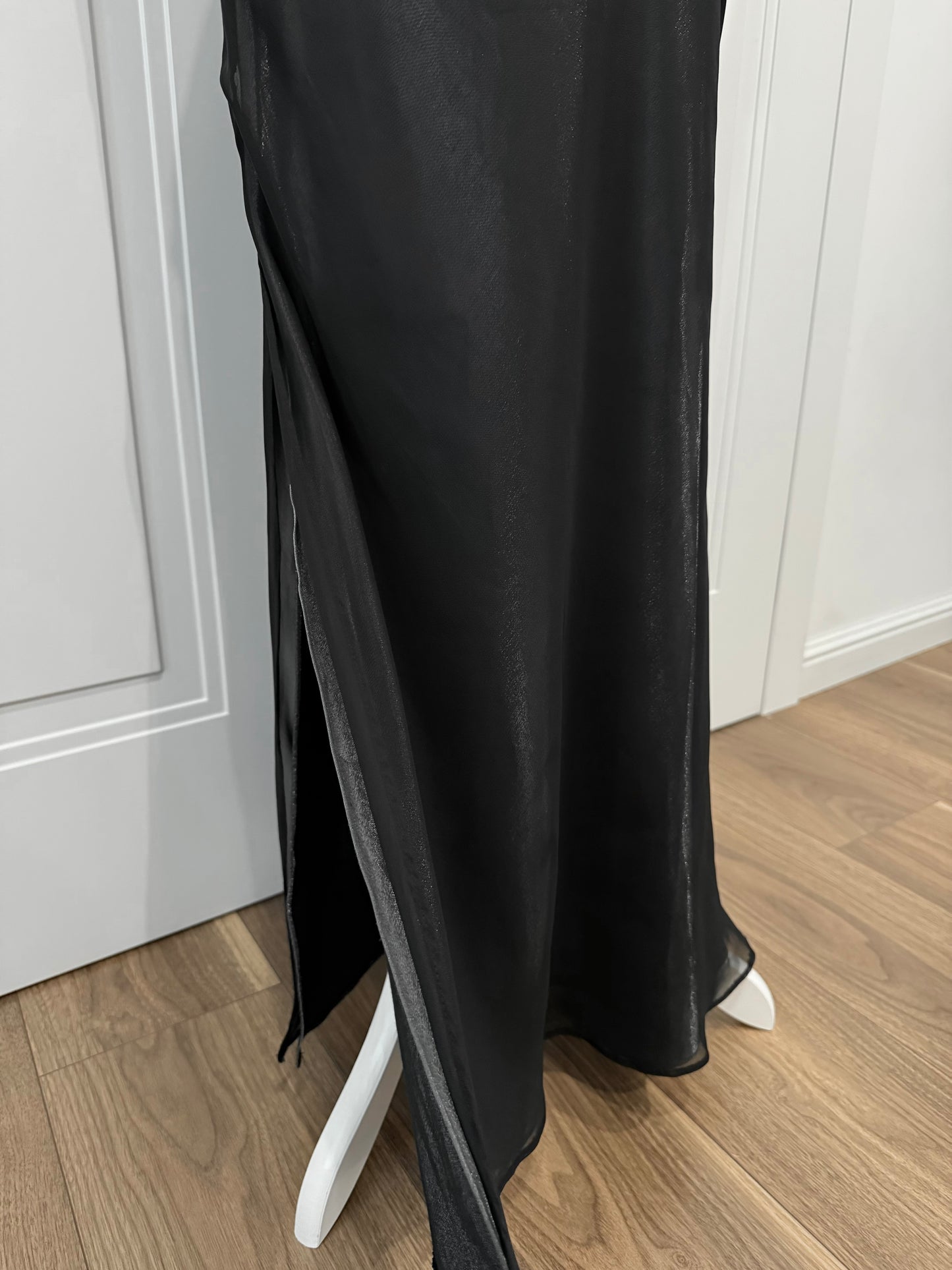 Vintage Black Beaded Evening Dress