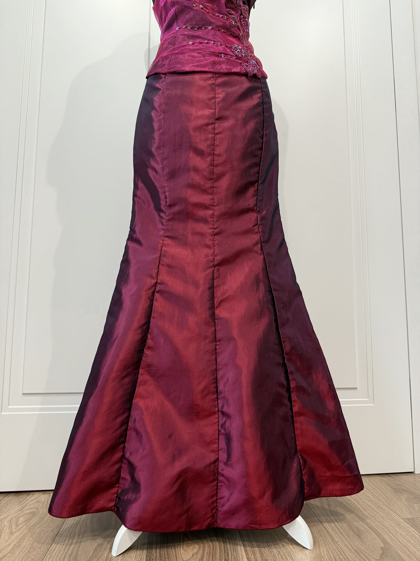 Burgundy & Purple Maxi Dress