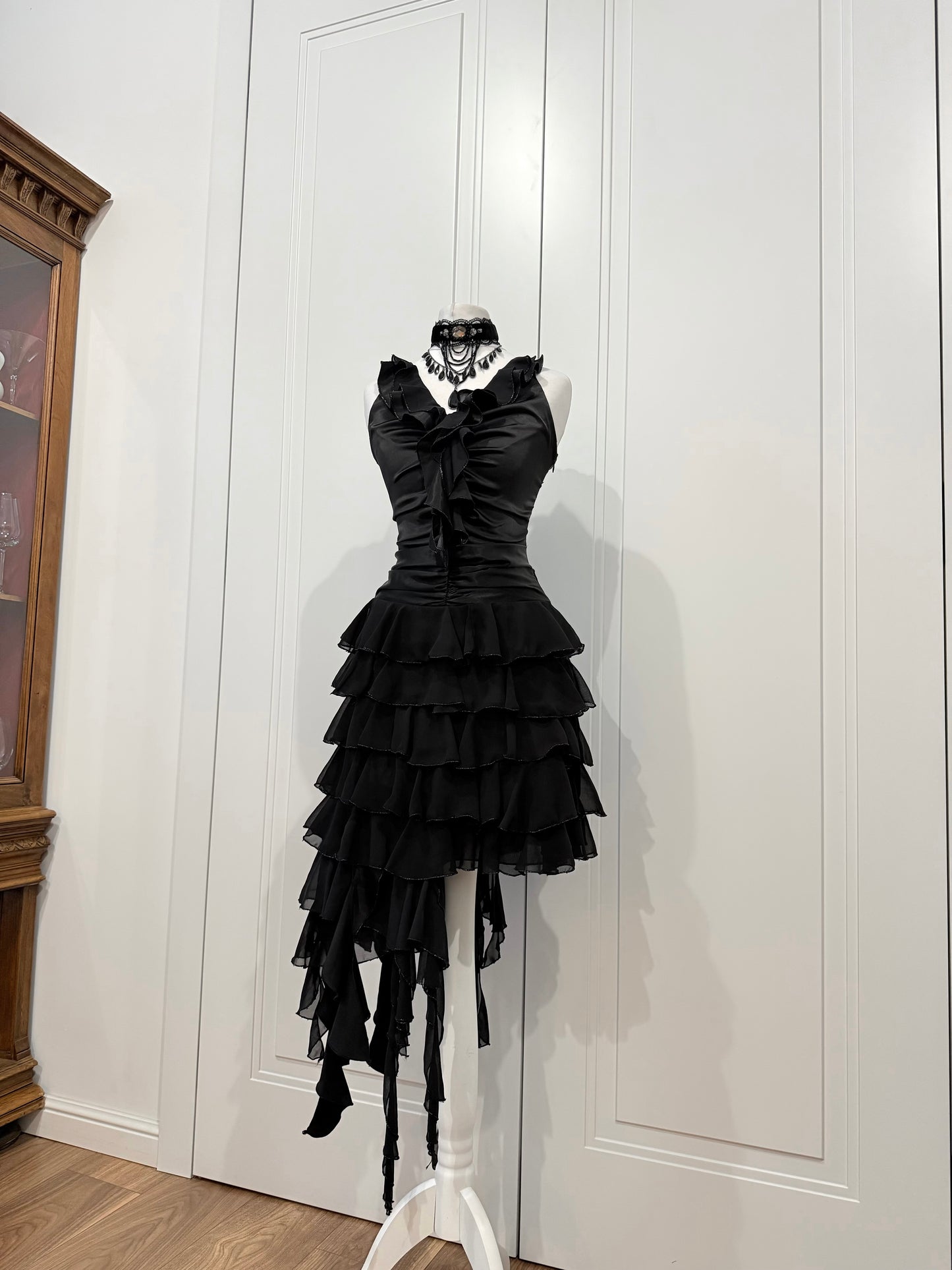 Black mini dress