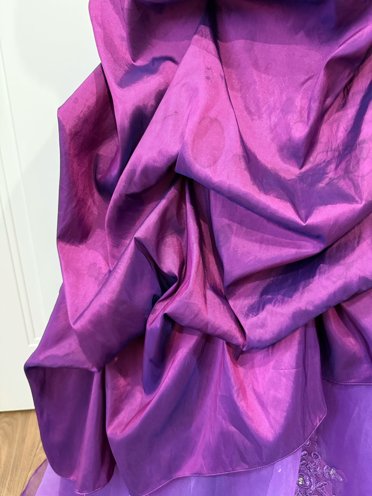Long purple fluffy dress