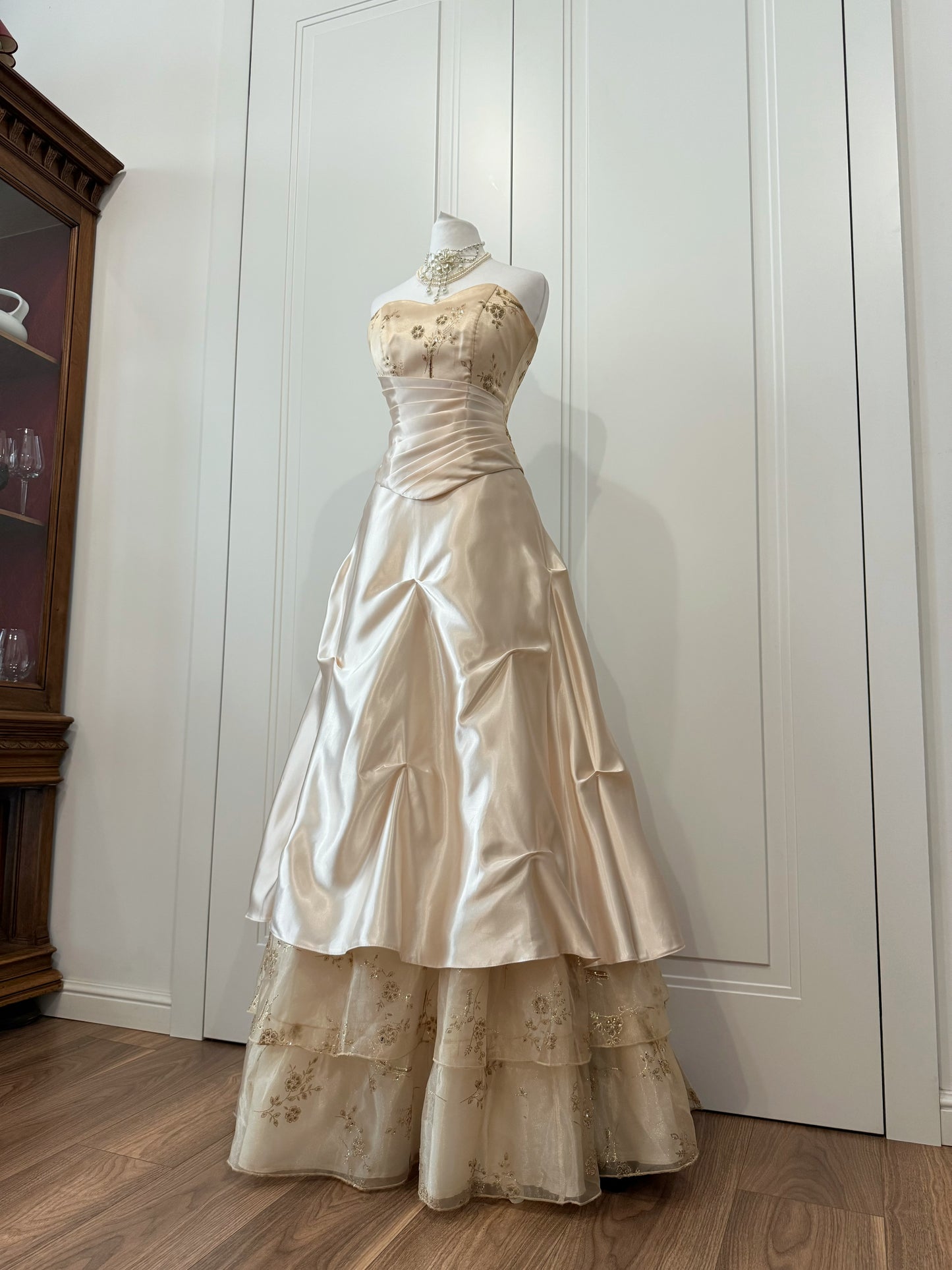Champagne Blossom Ball Gown