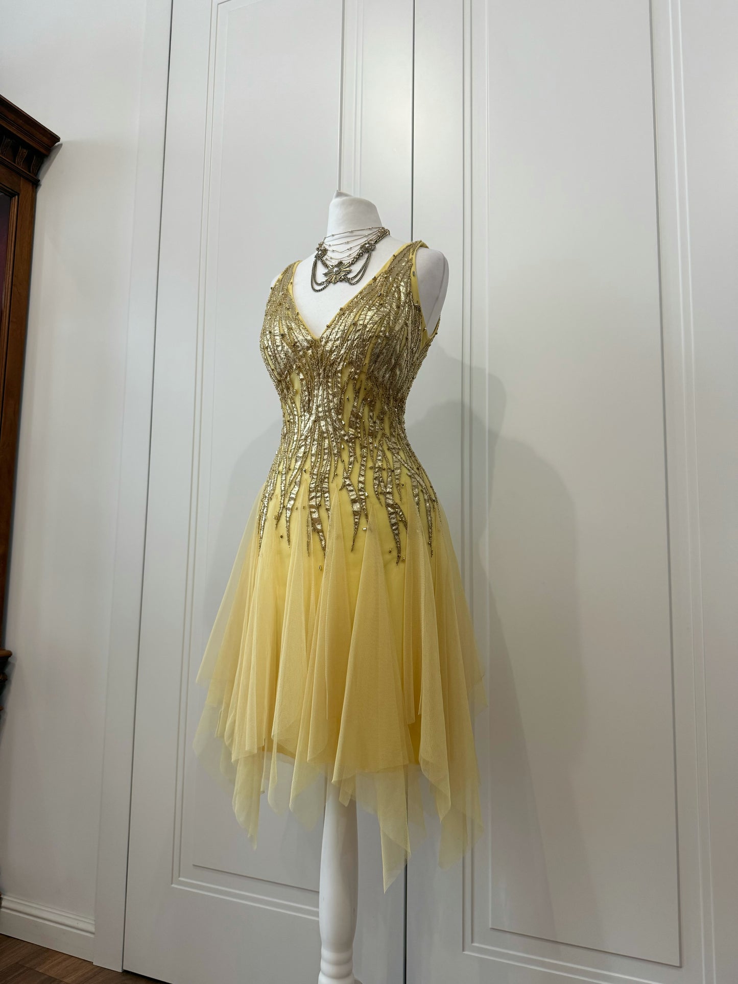 Yellow & Gold Beaded Fairy Dress