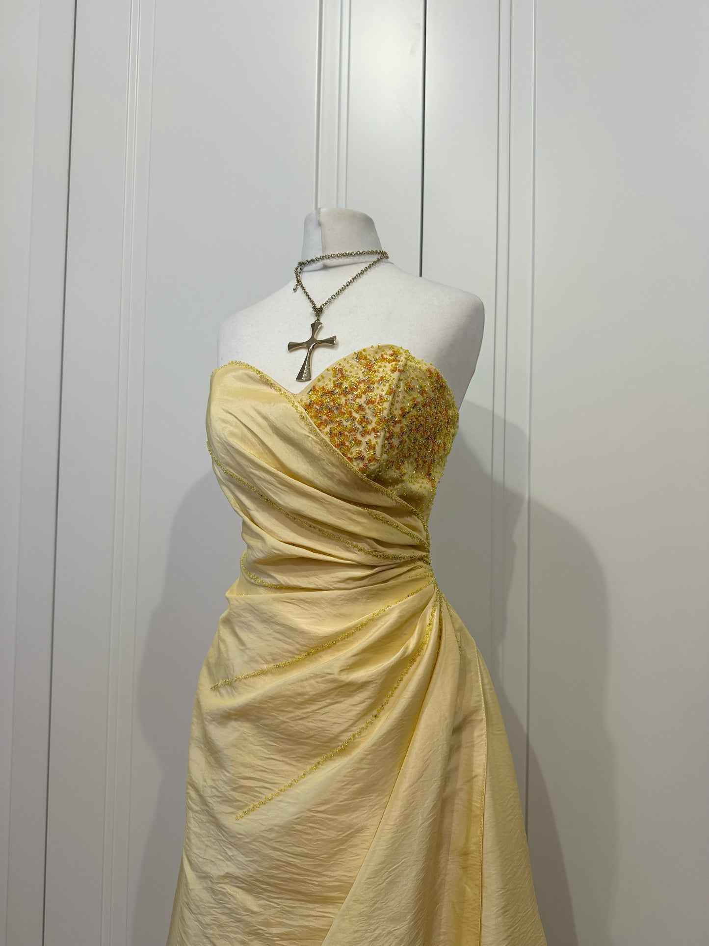 Elegant Yellow Princess Evening Dress