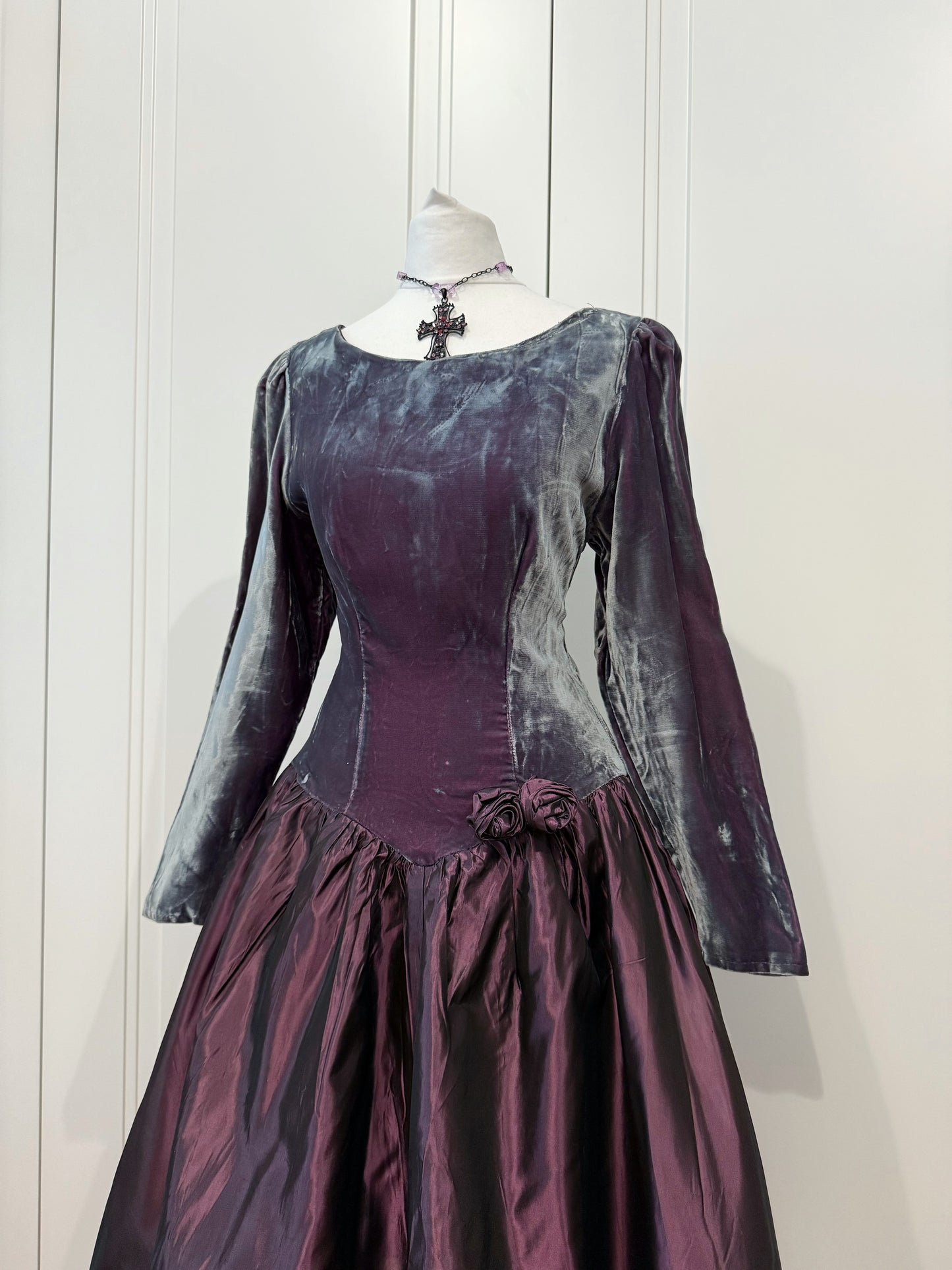 Purple midi dress