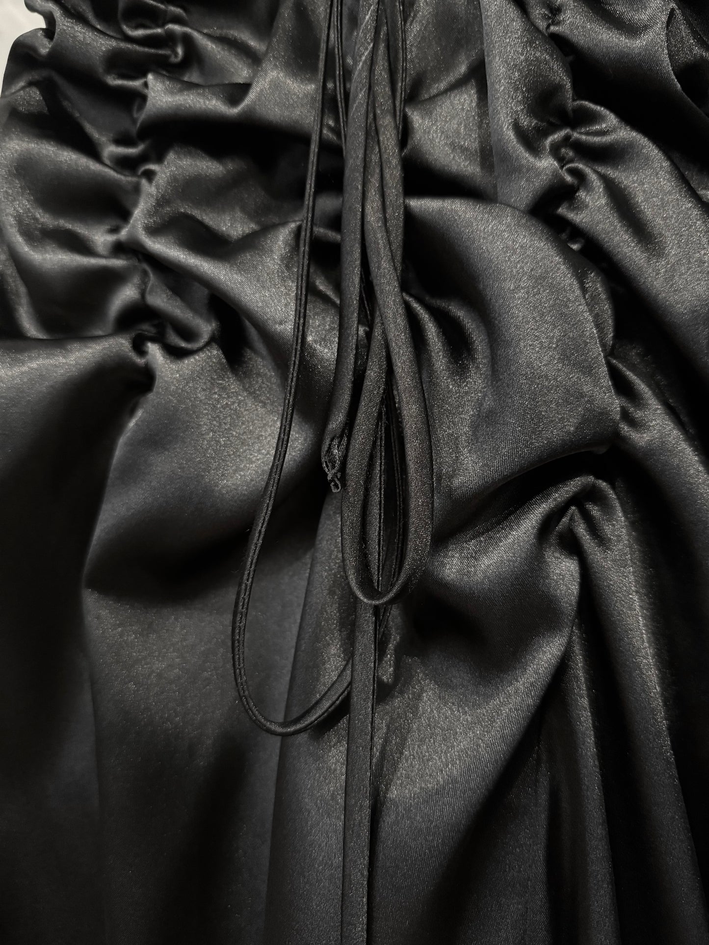 Black Satin Mermaid Maxi Dress