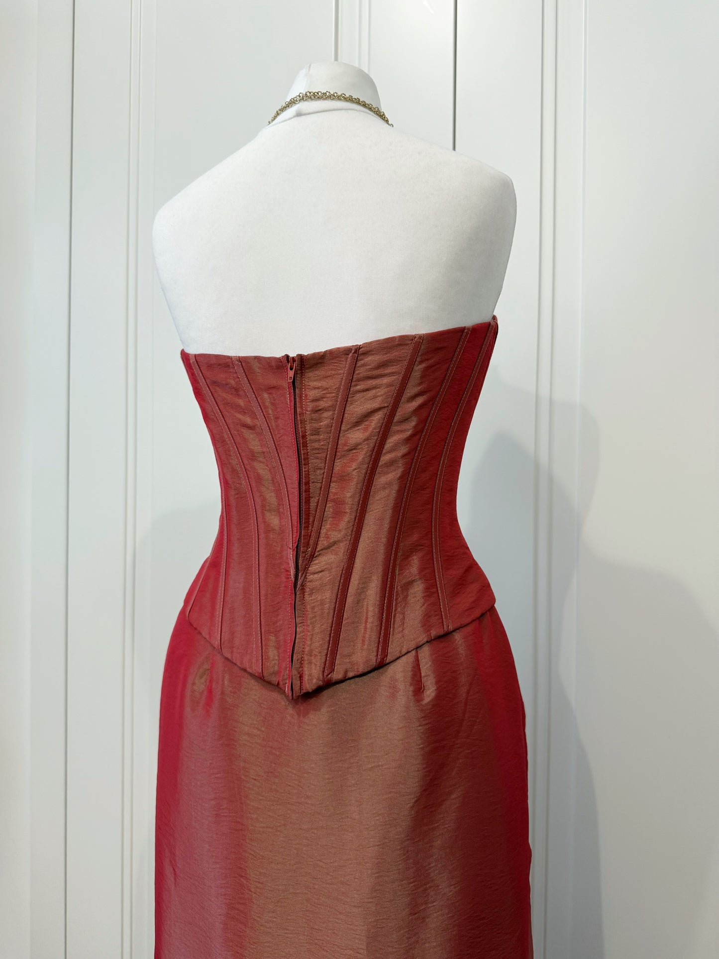 Copper rose mermaid gown