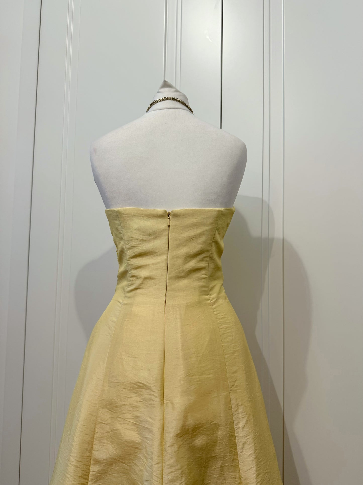 Elegant Yellow Princess Evening Dress