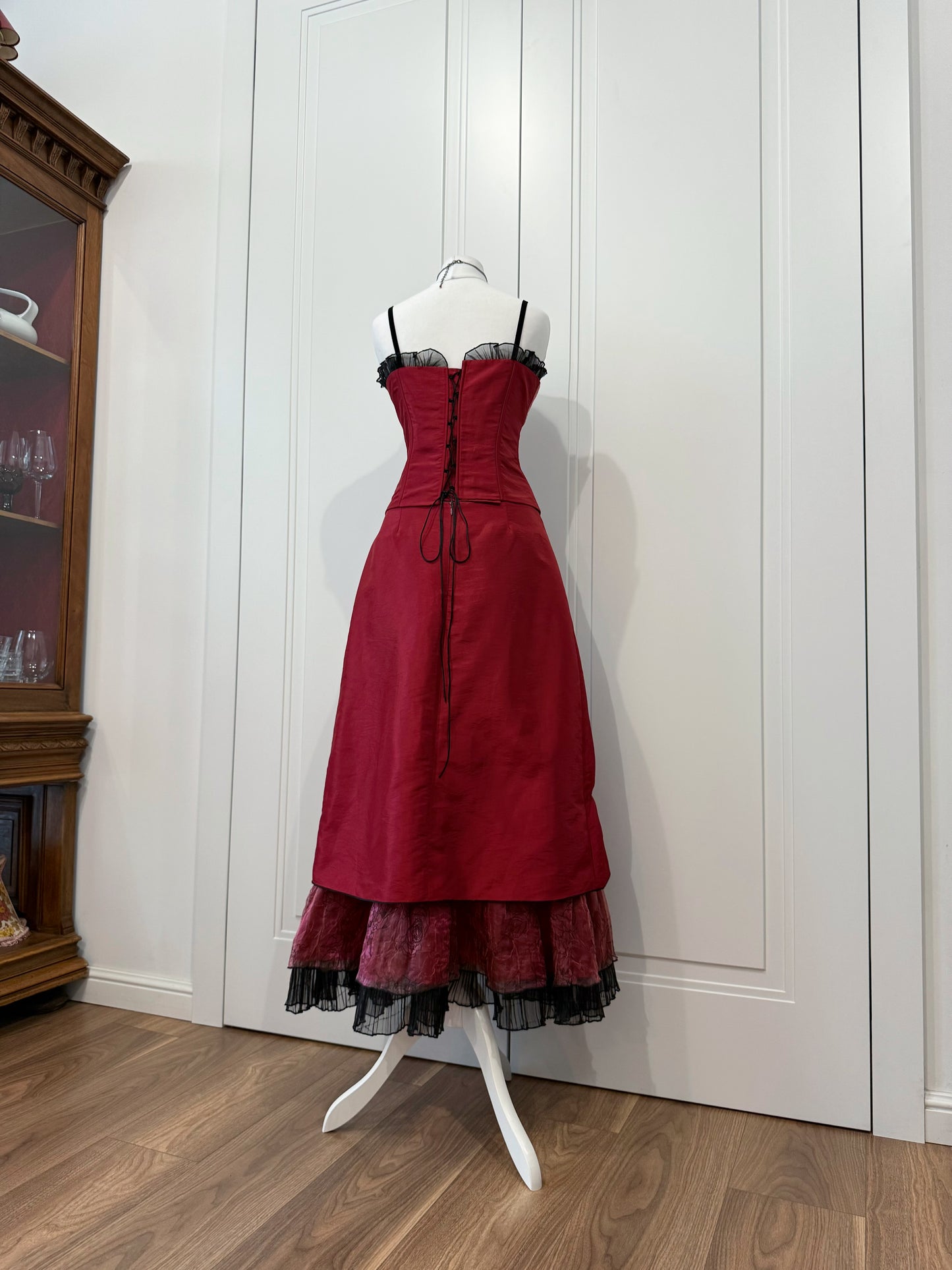 Burgundy dress set