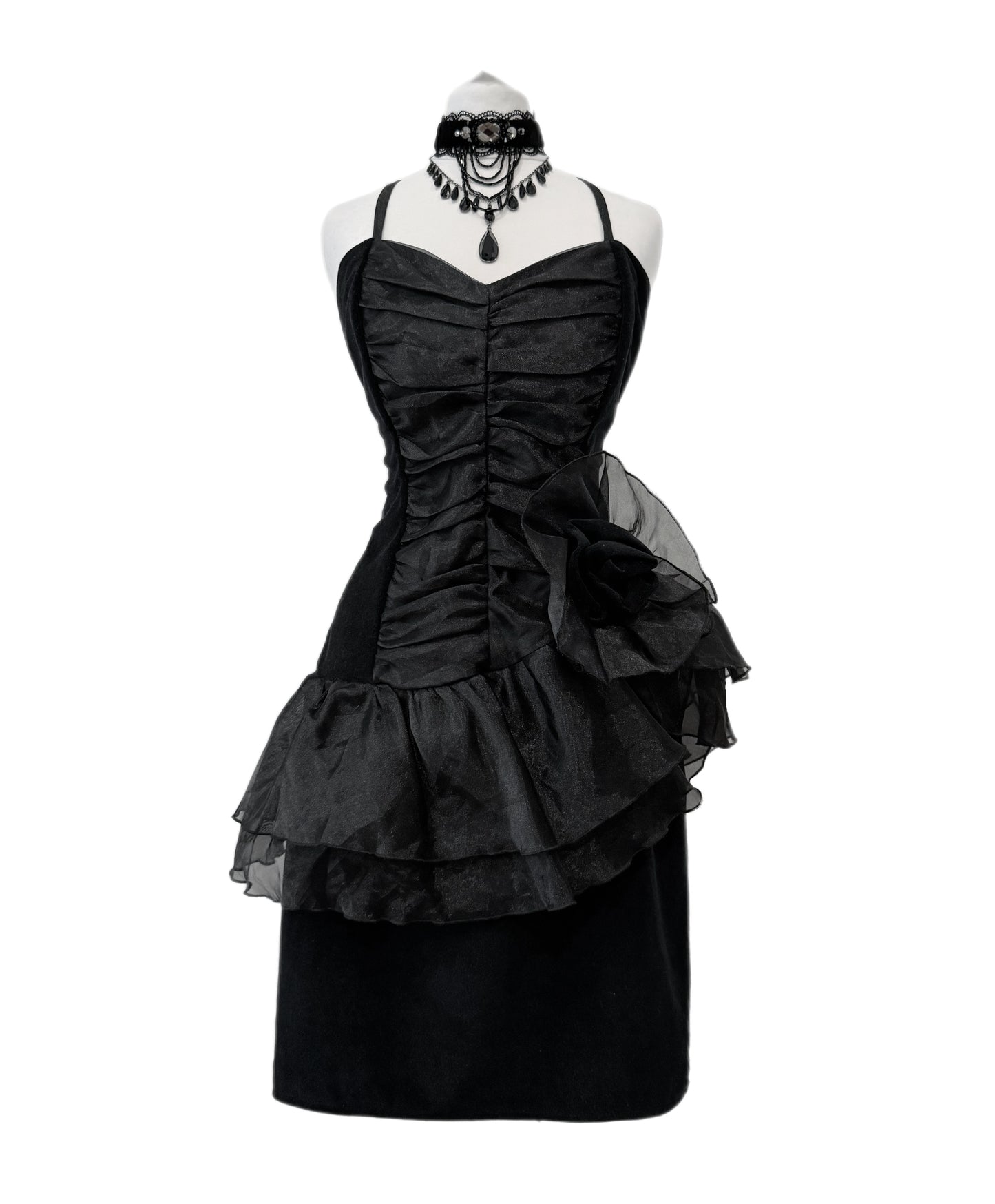 Black midi dress