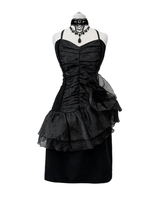 Black midi dress