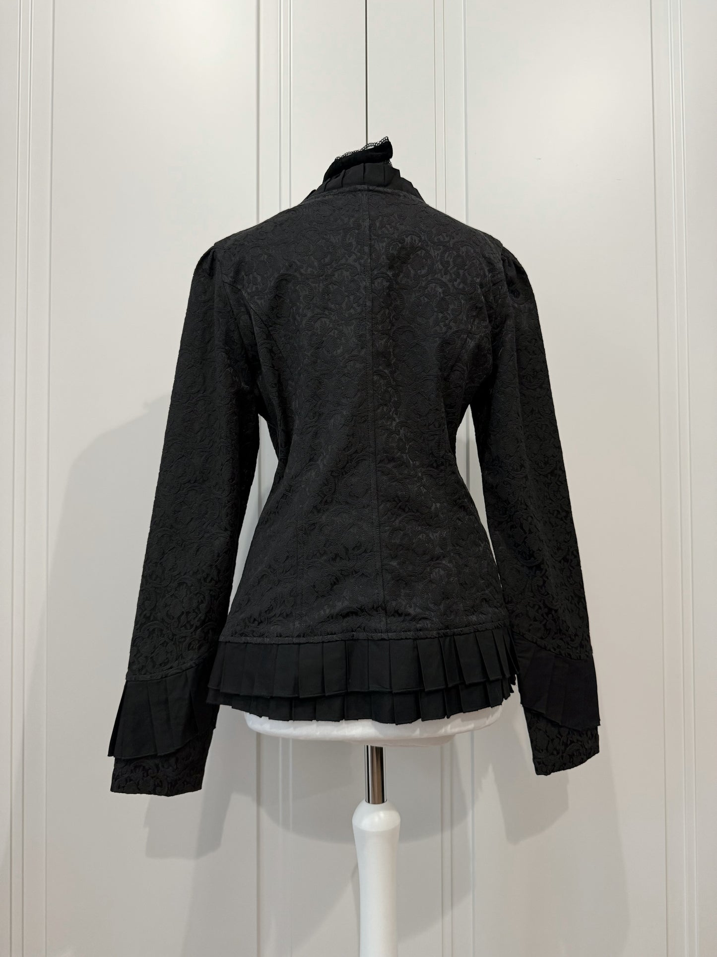 Victorian Black Brocade Blazer