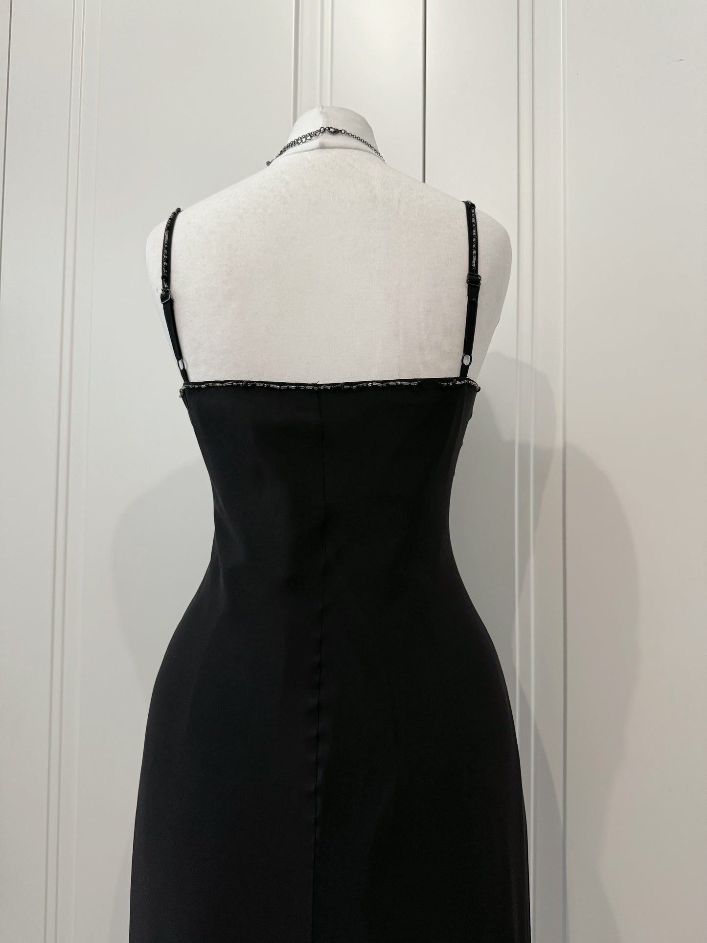 Black Ruffled Maxi Dress