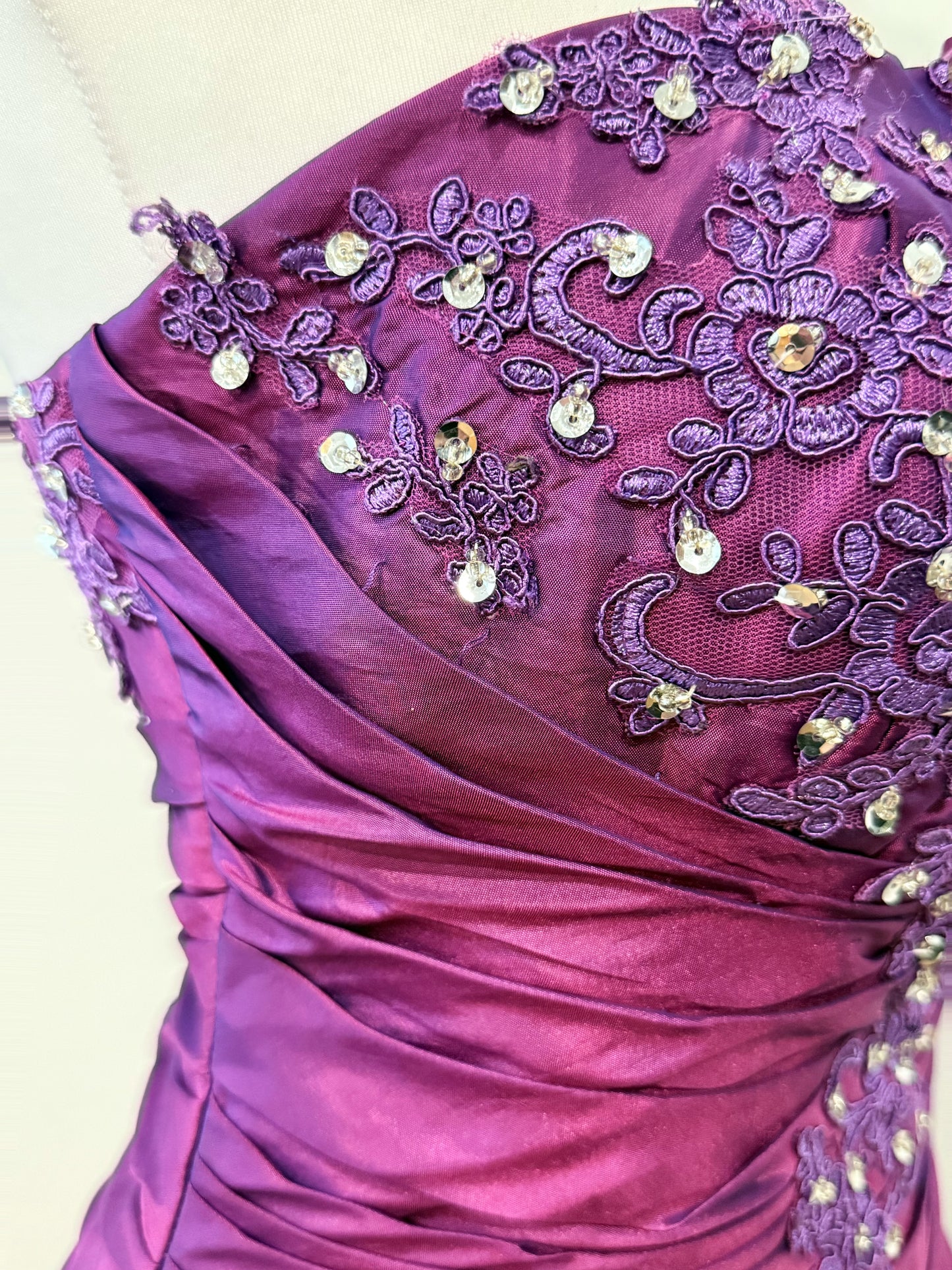 Long purple fluffy dress