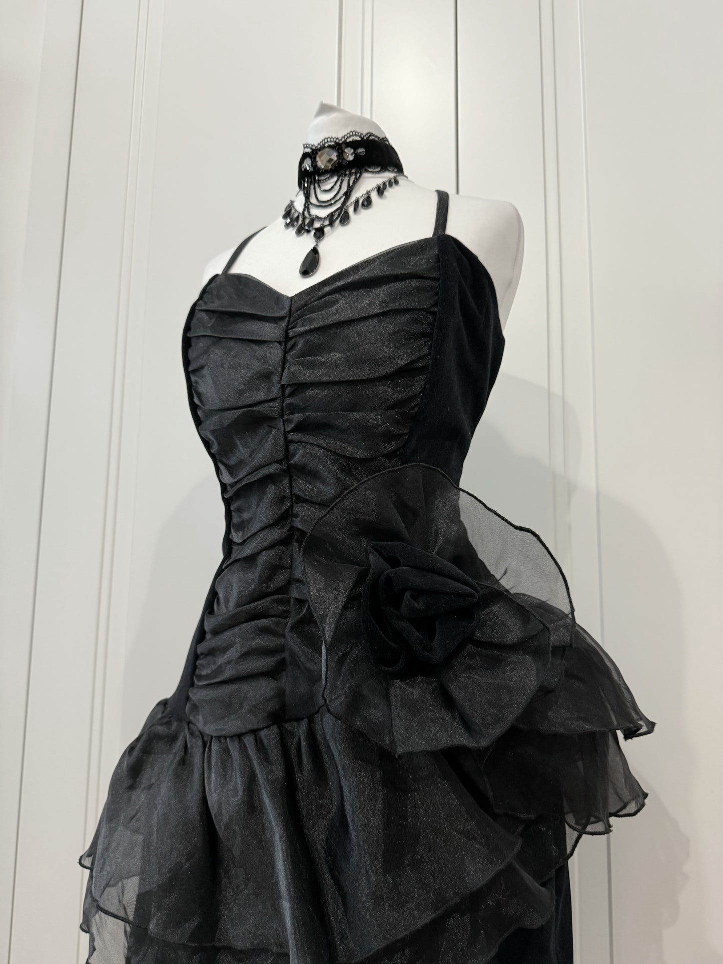 Black midi dress
