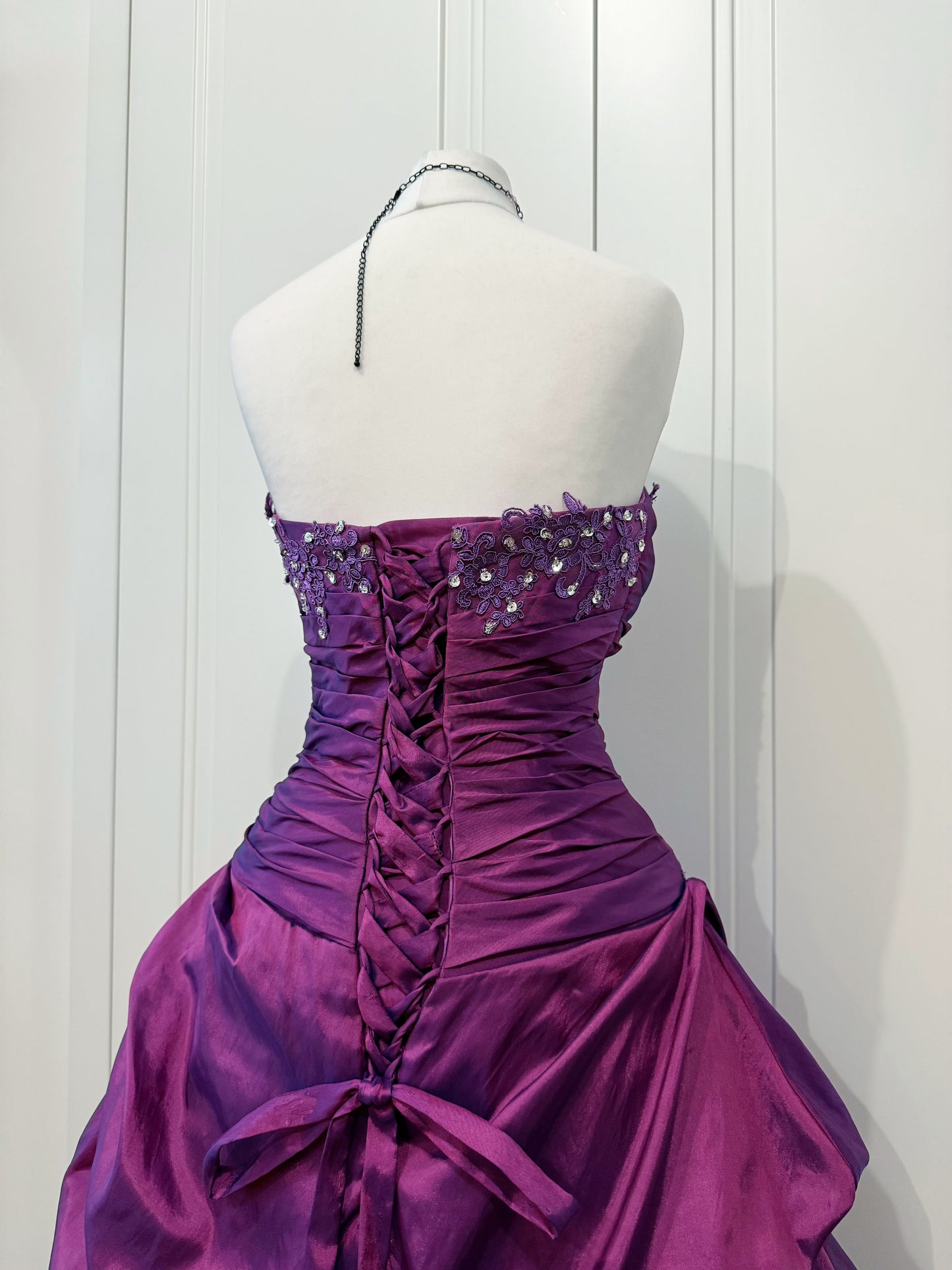Long purple fluffy dress