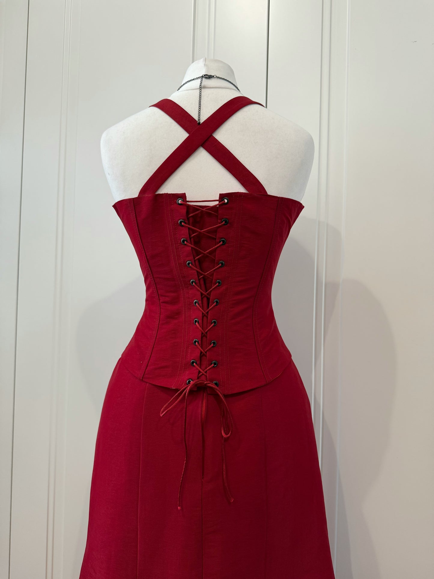 Red Mermaid Dress Set