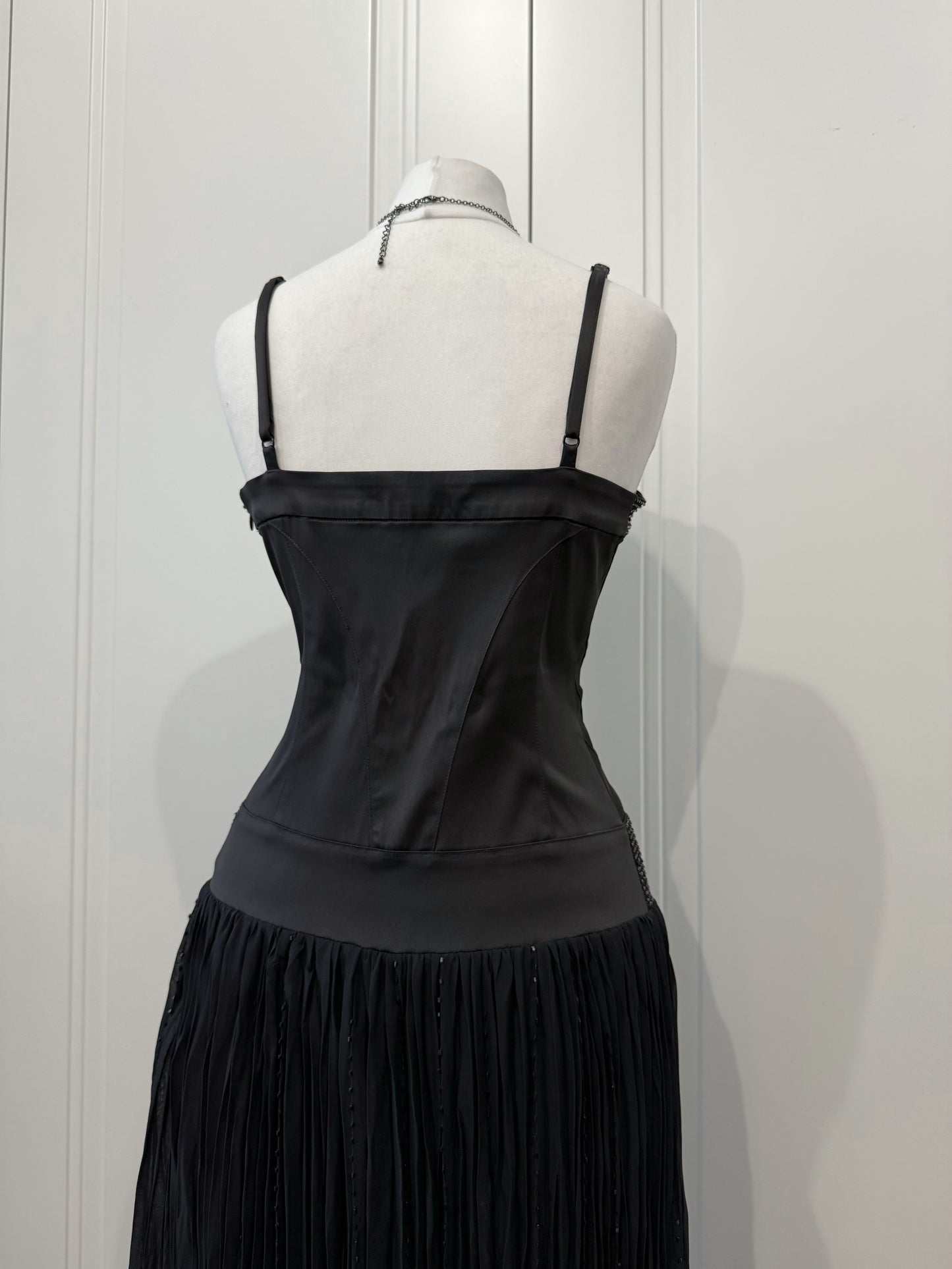 Midnight Black Beaded Maxi Dress