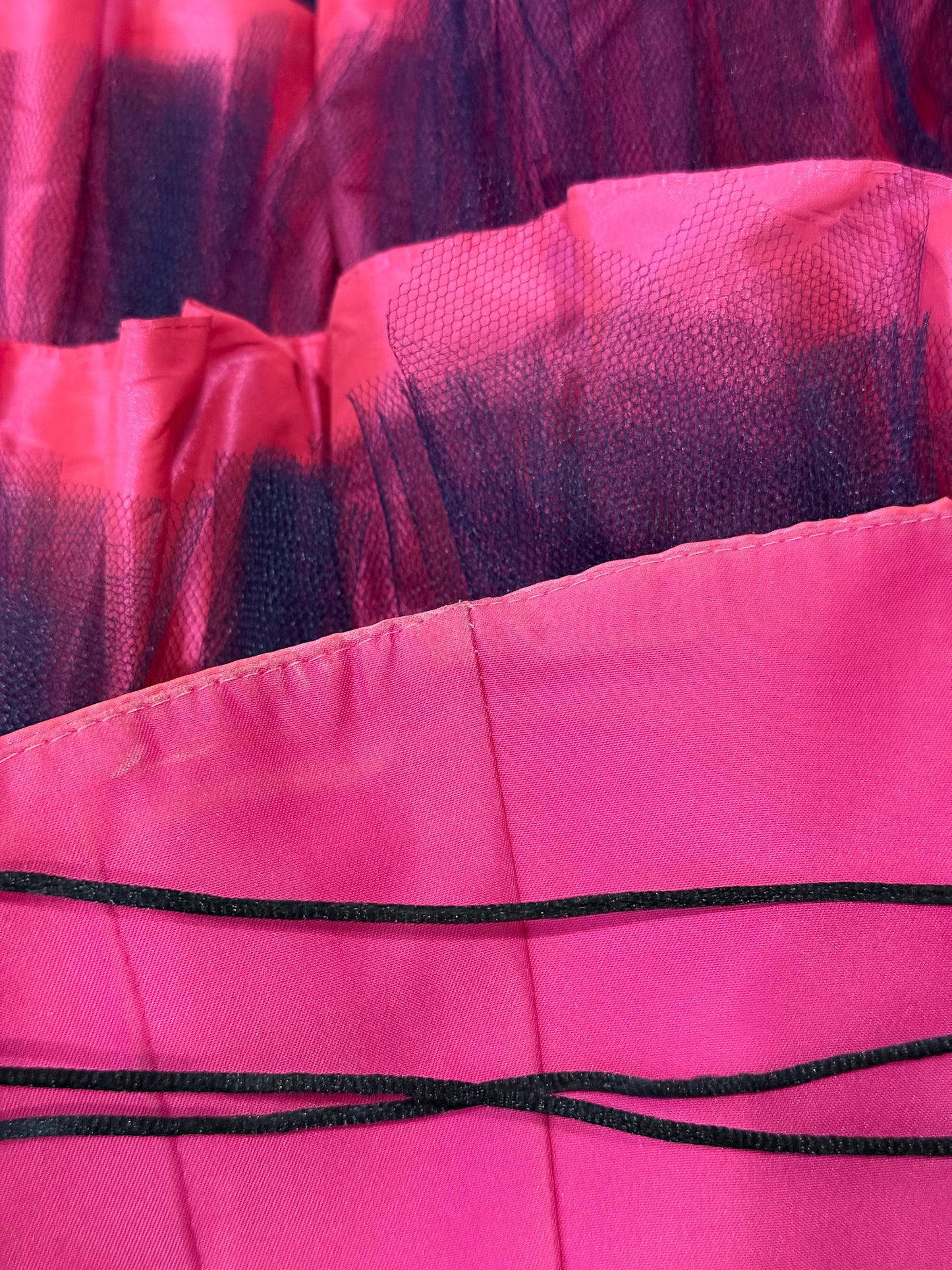 Pink&black dress set