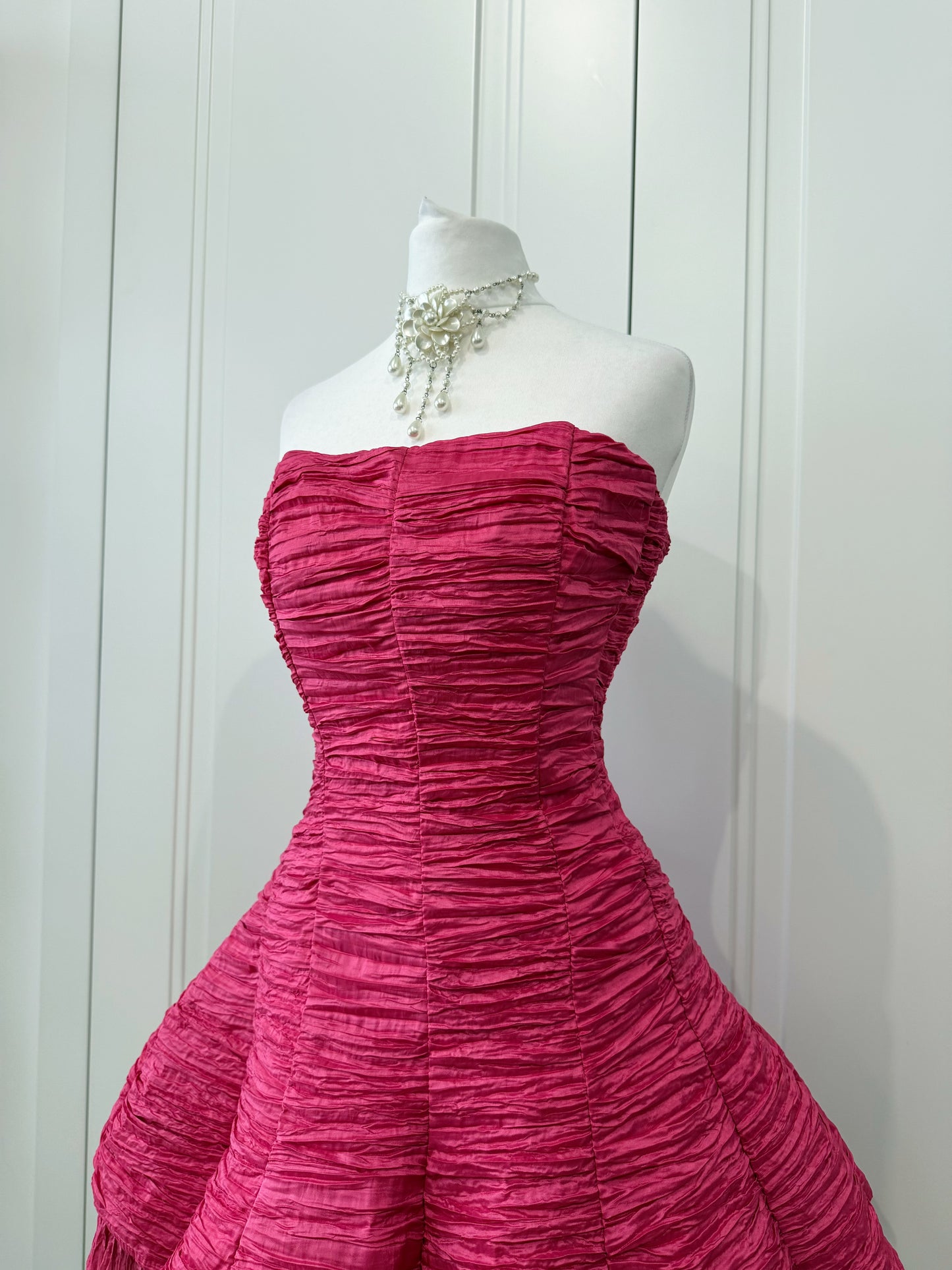 Pink mini dress