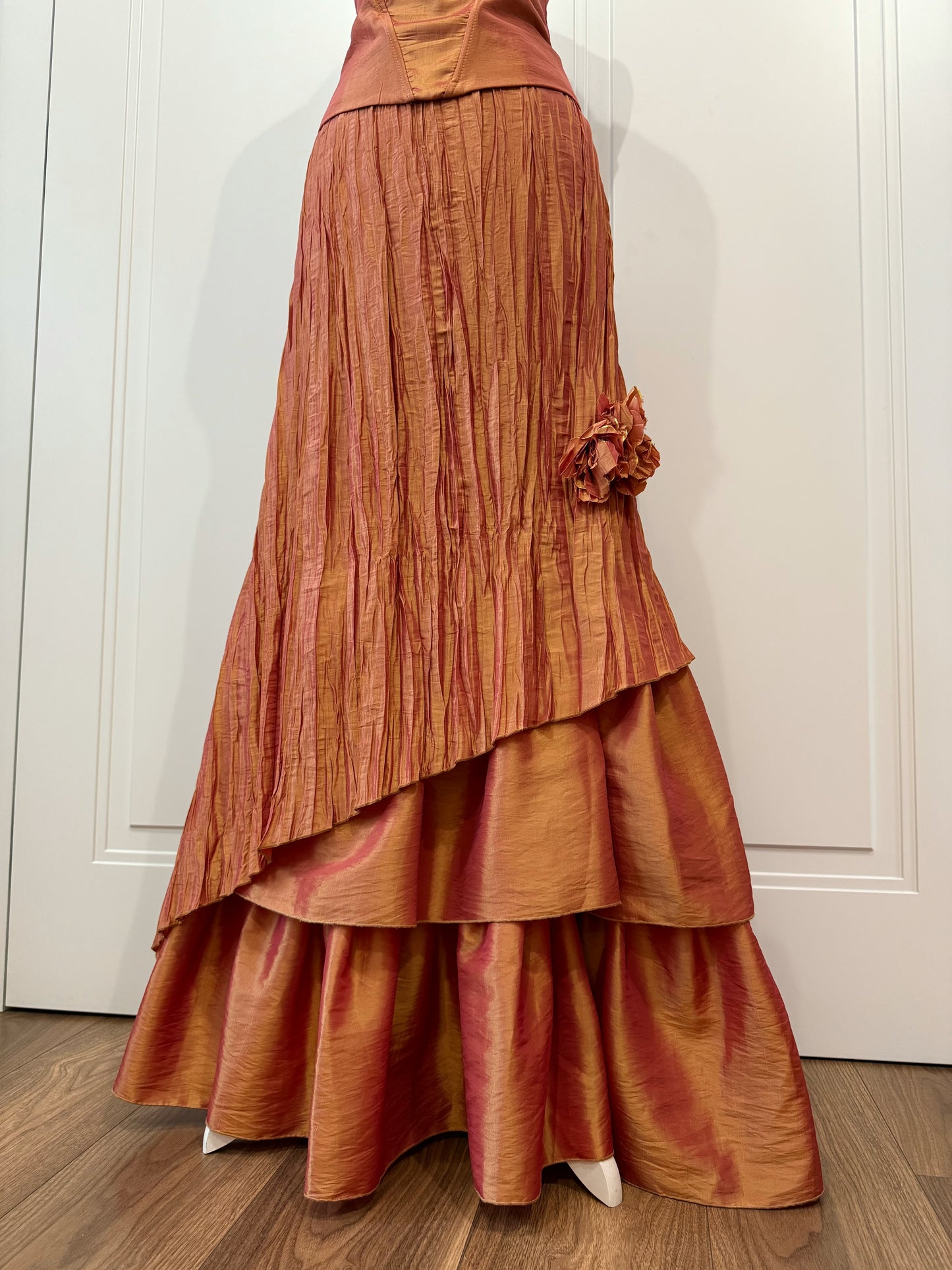 Copper Rose Maxi Dress Set