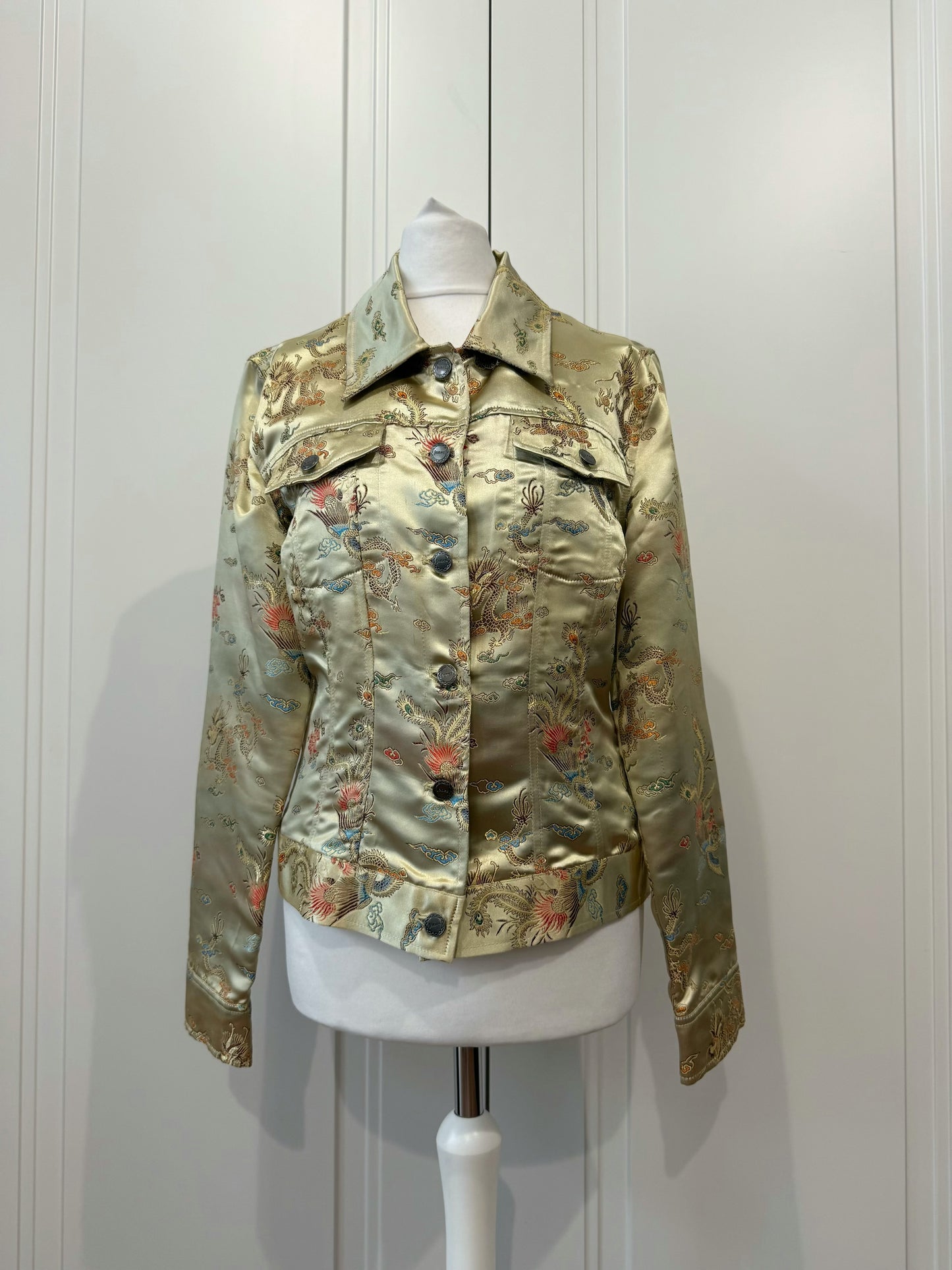 Y2K Gold Oriental Dragon Jacket