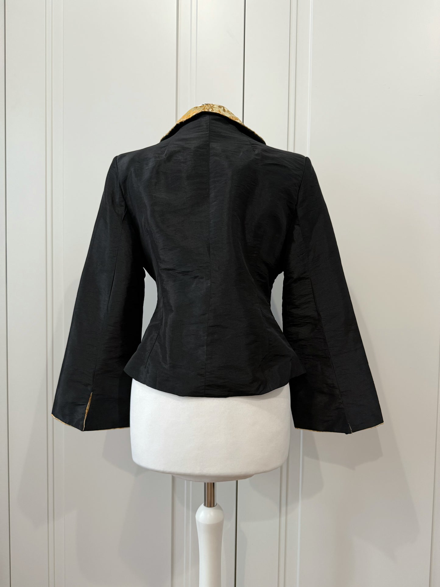 Black & Gold Oriental Wrap Jacket