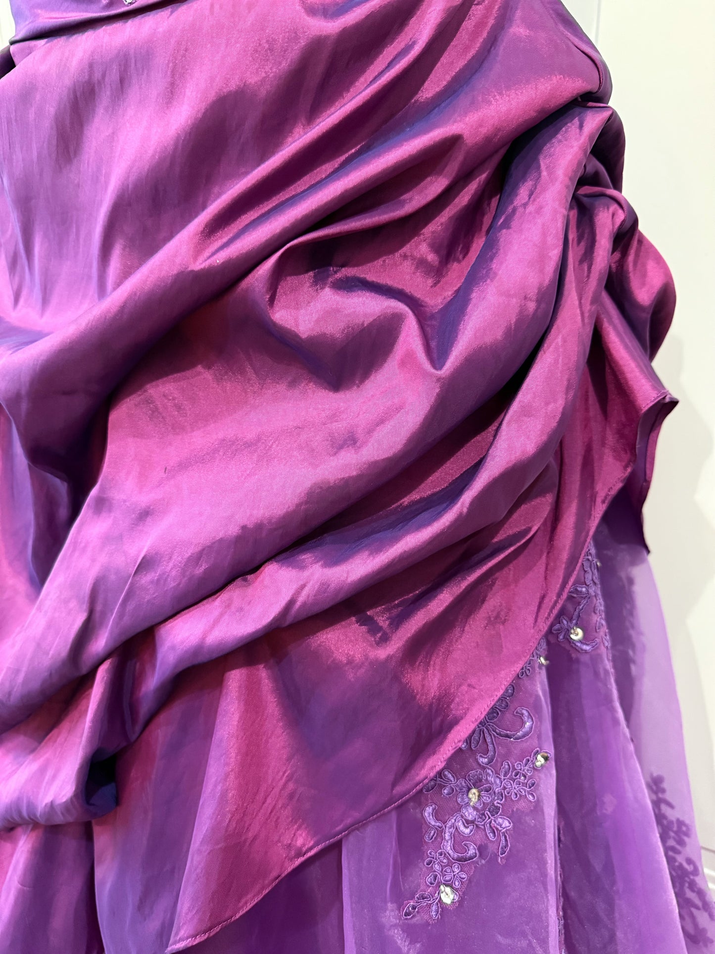 Long purple fluffy dress