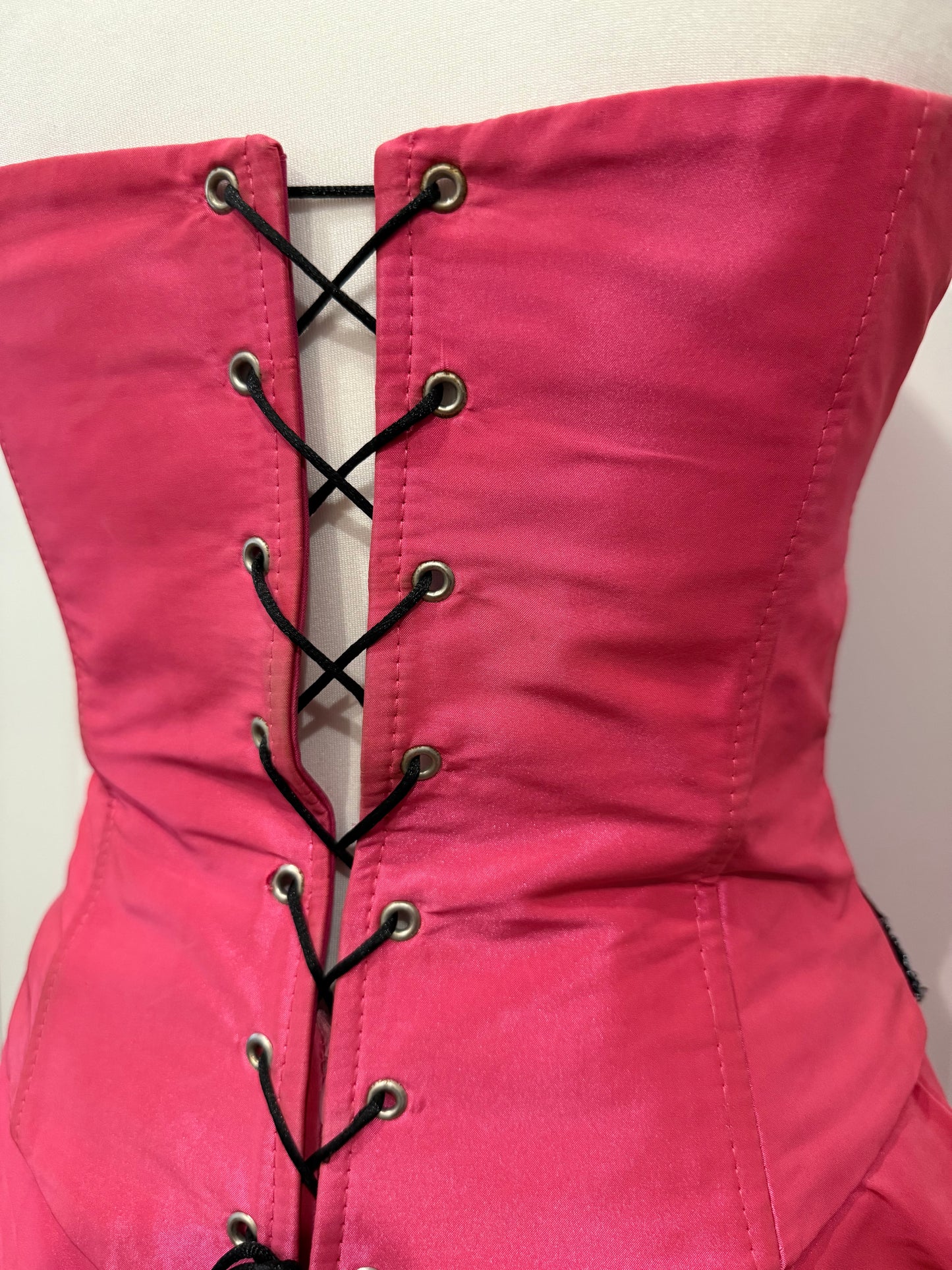 Pink&black dress set