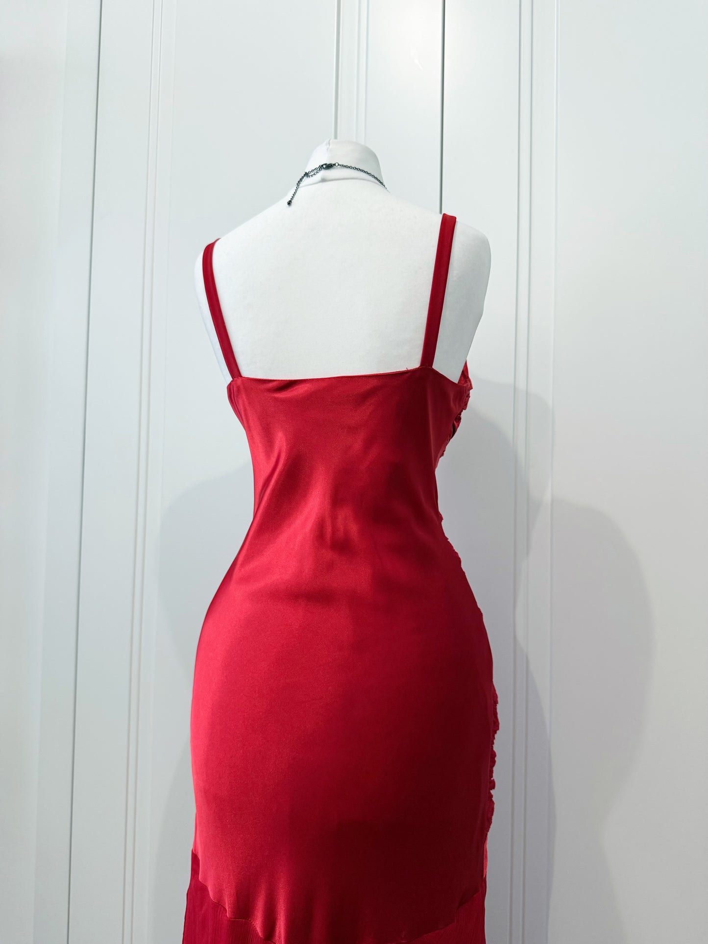 Red maxi dress