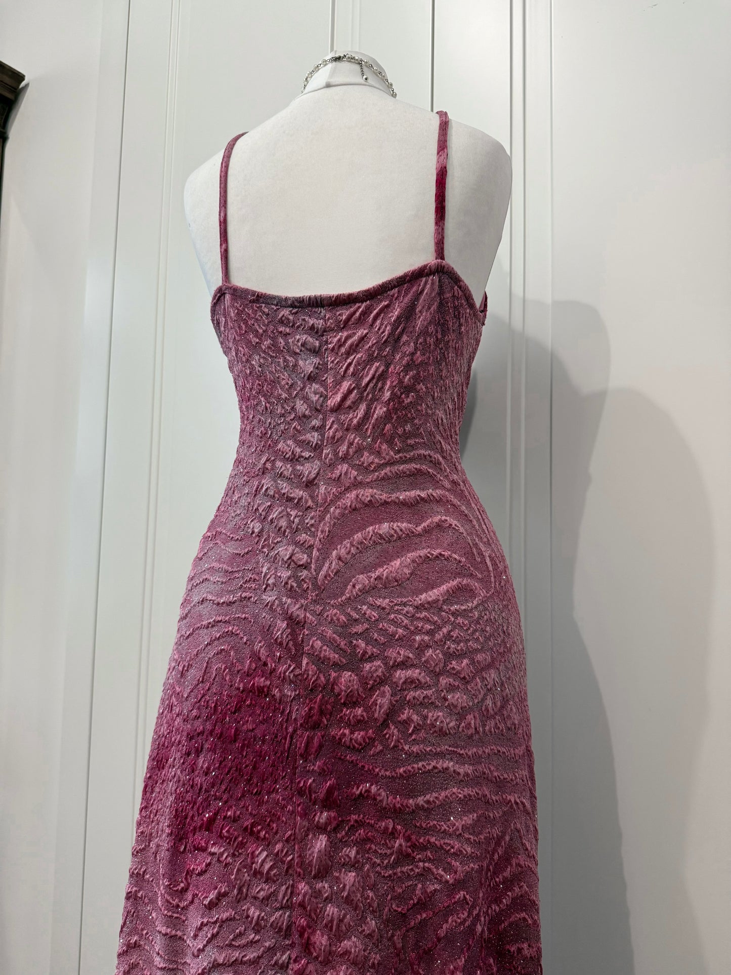Mauve Textured Mermaid Dress