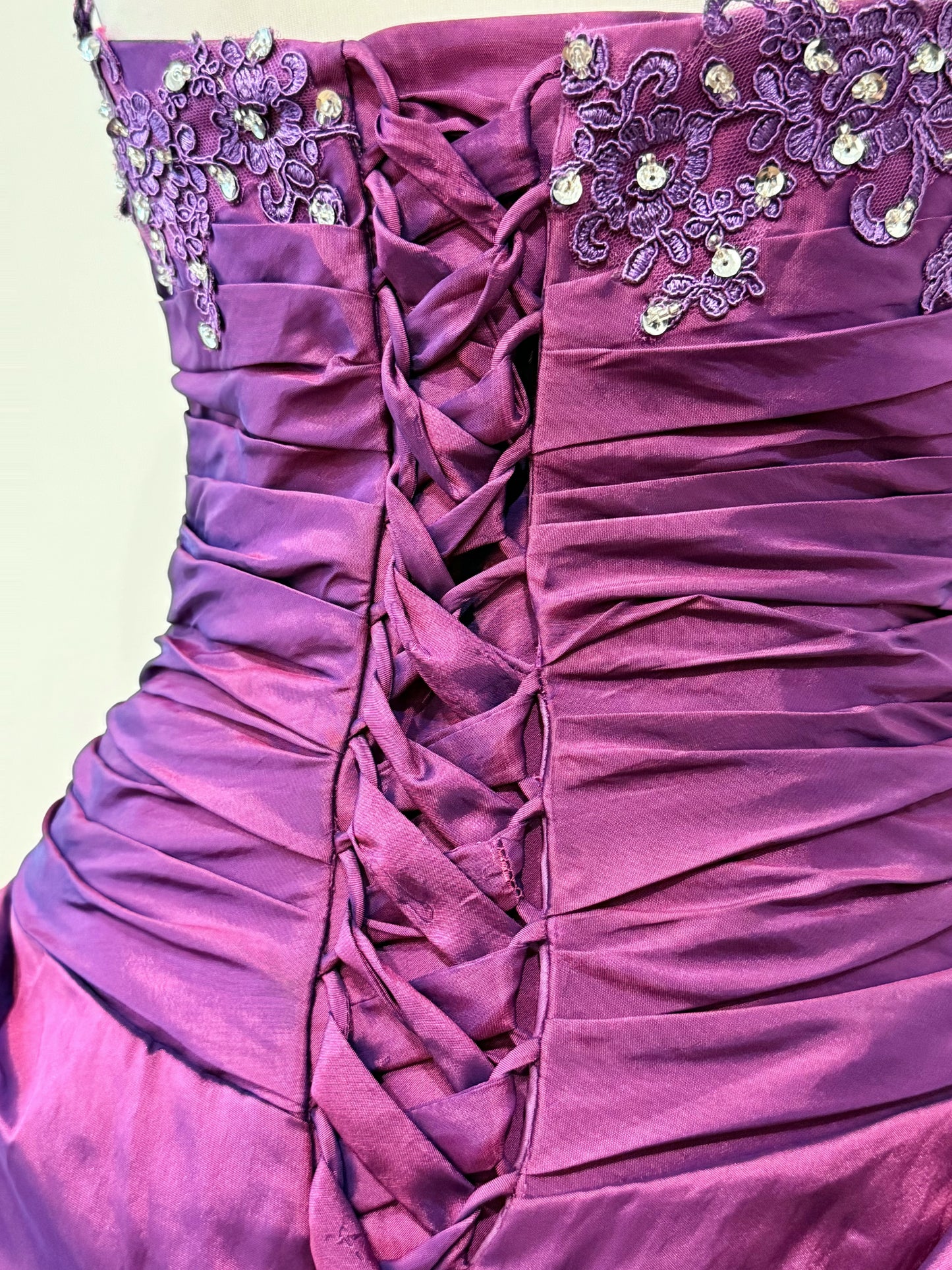 Long purple fluffy dress