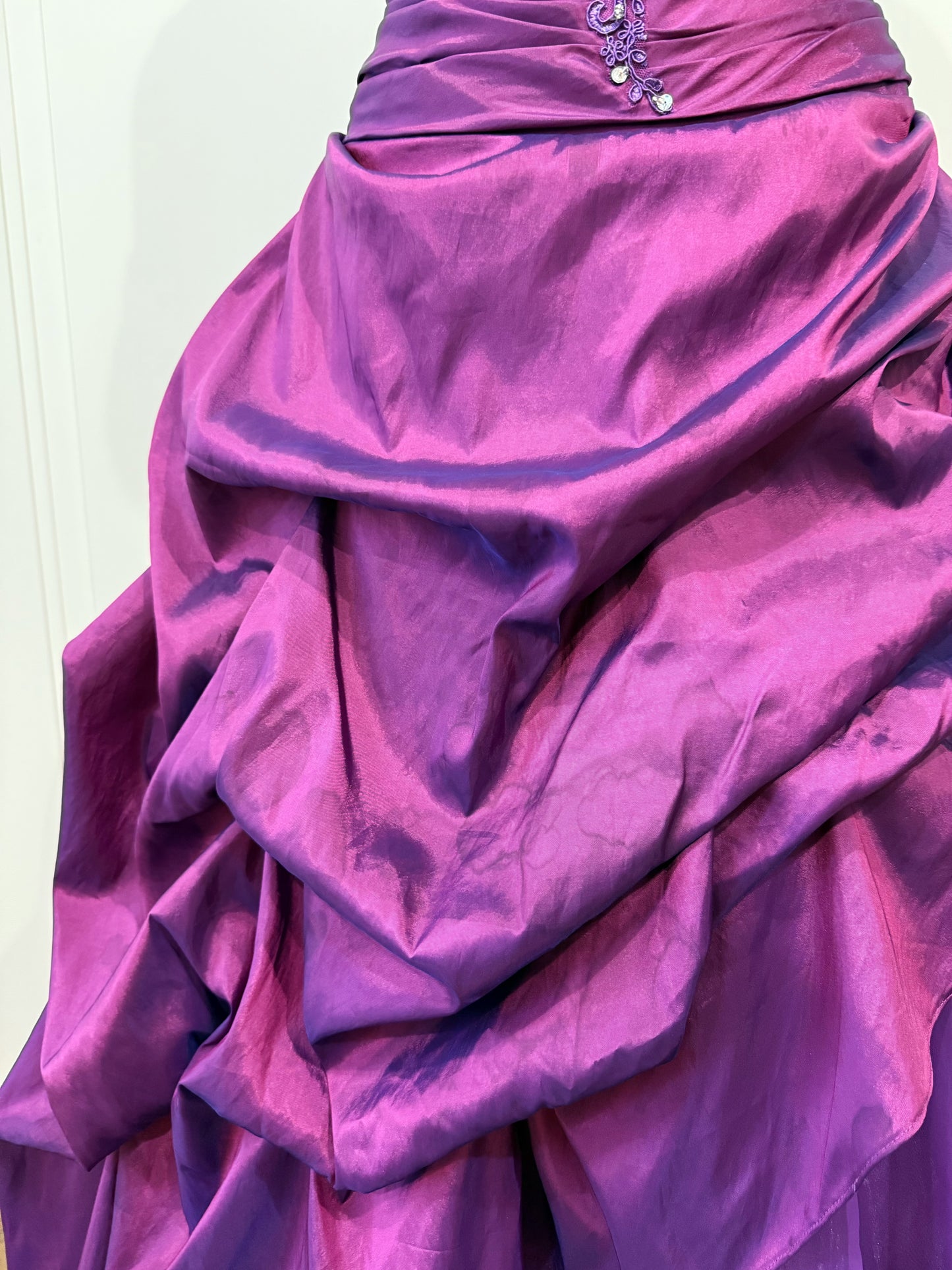 Long purple fluffy dress