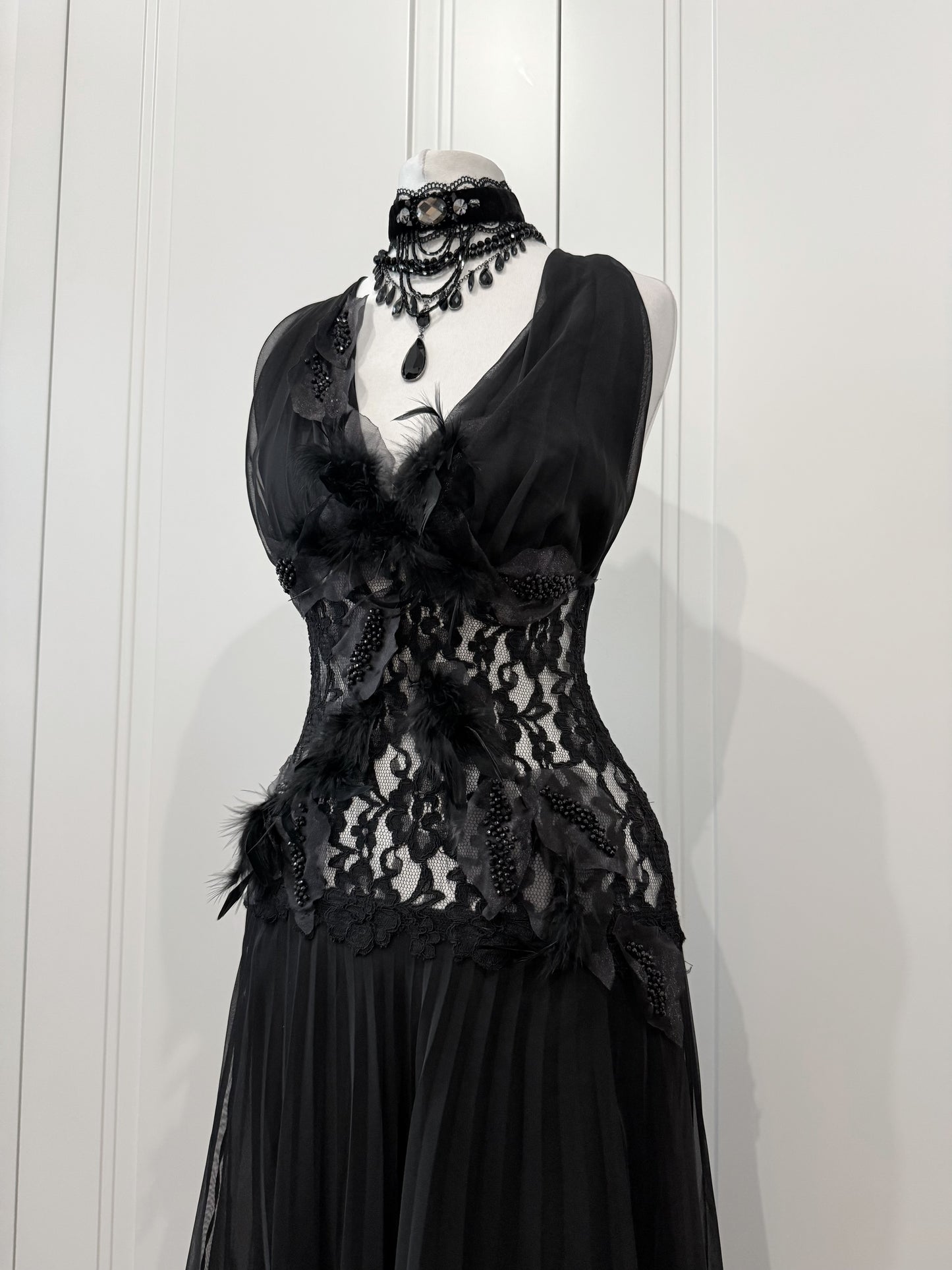 Black asymmetrical dress