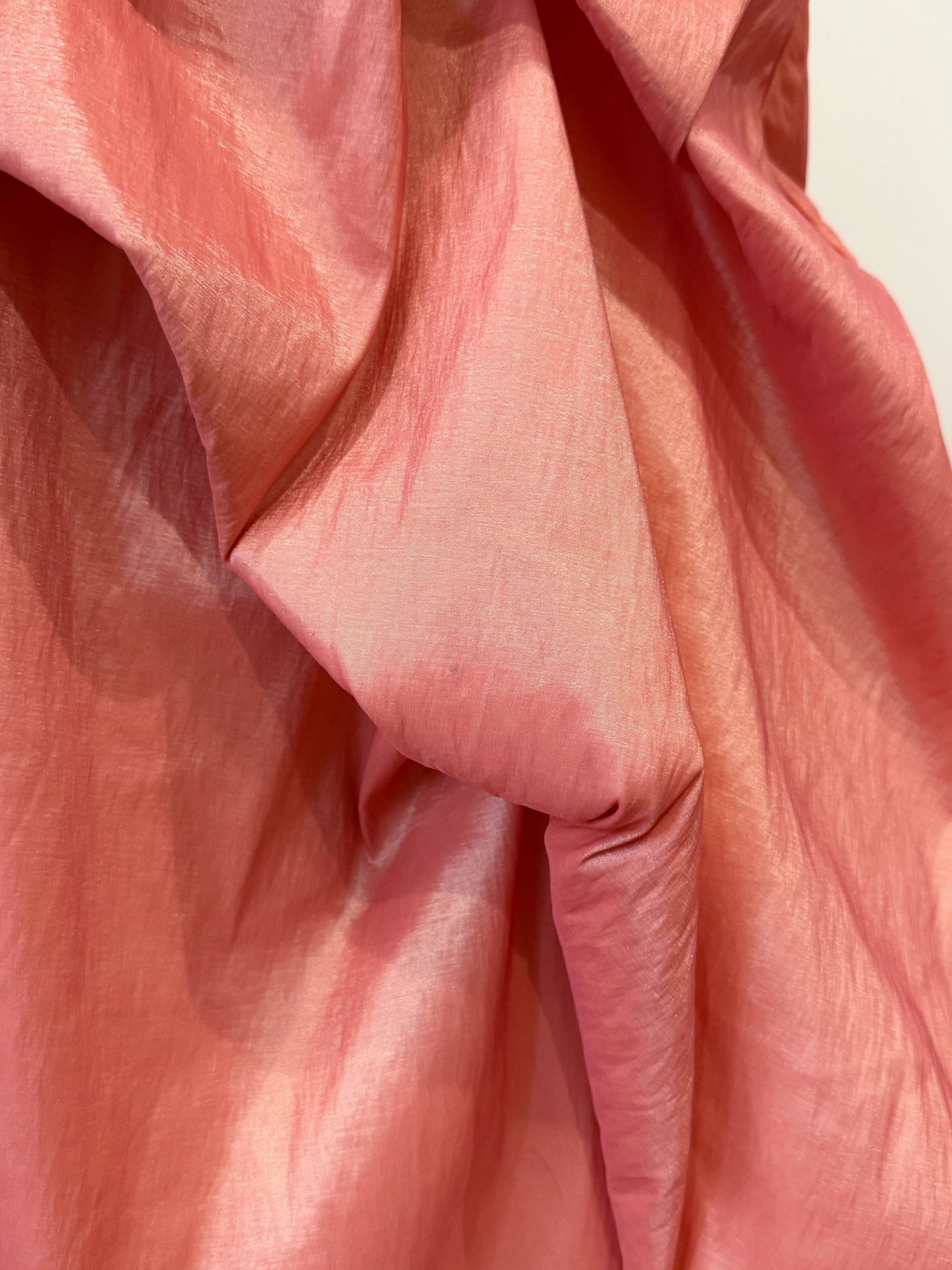 Long coral pink mermaid ball gown