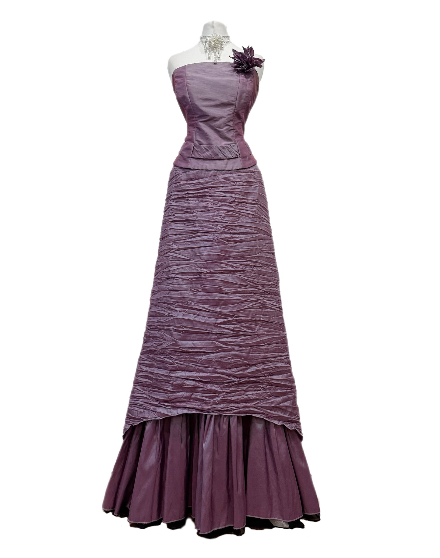 Long purple dress set