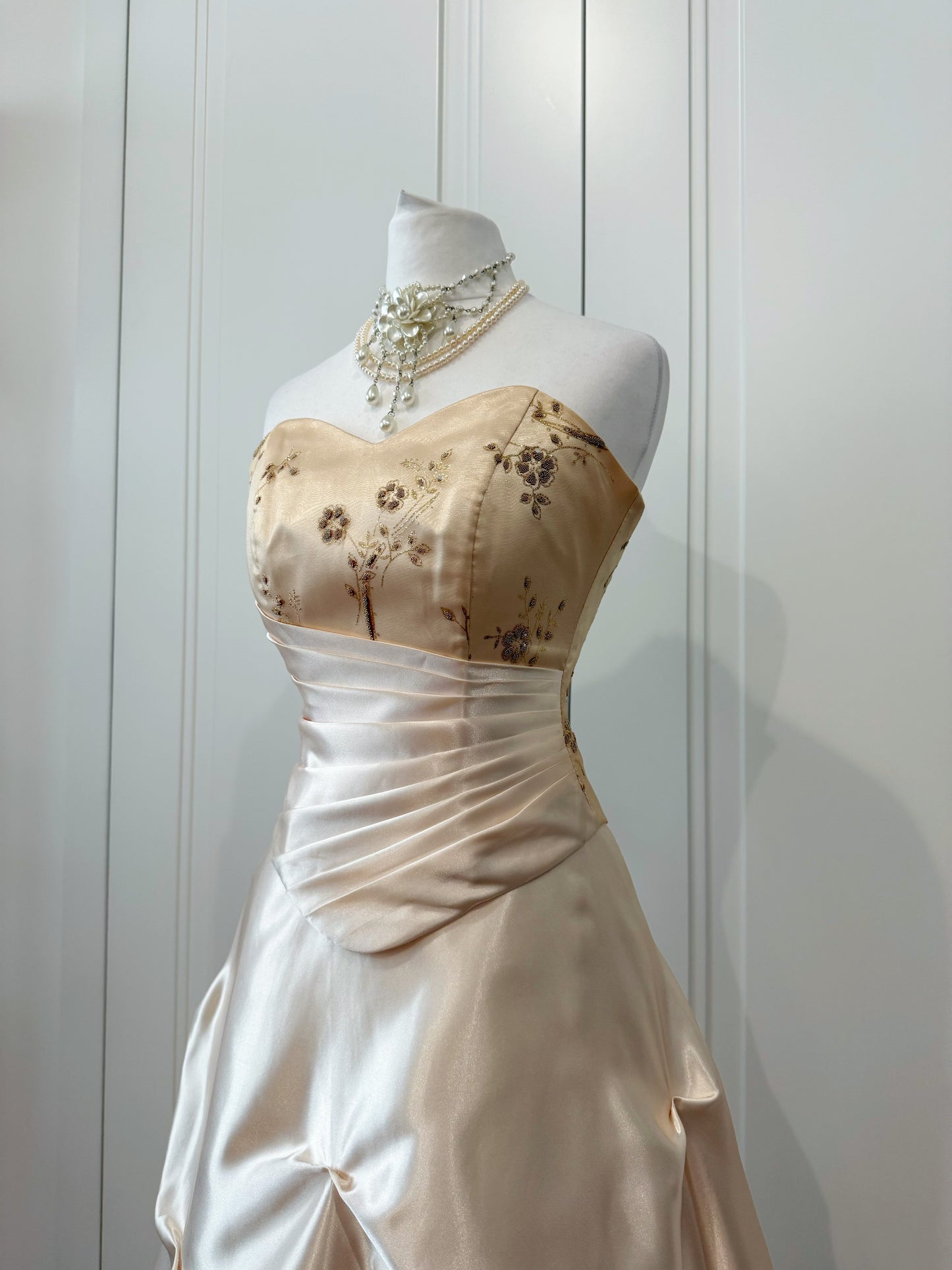 Champagne Blossom Ball Gown
