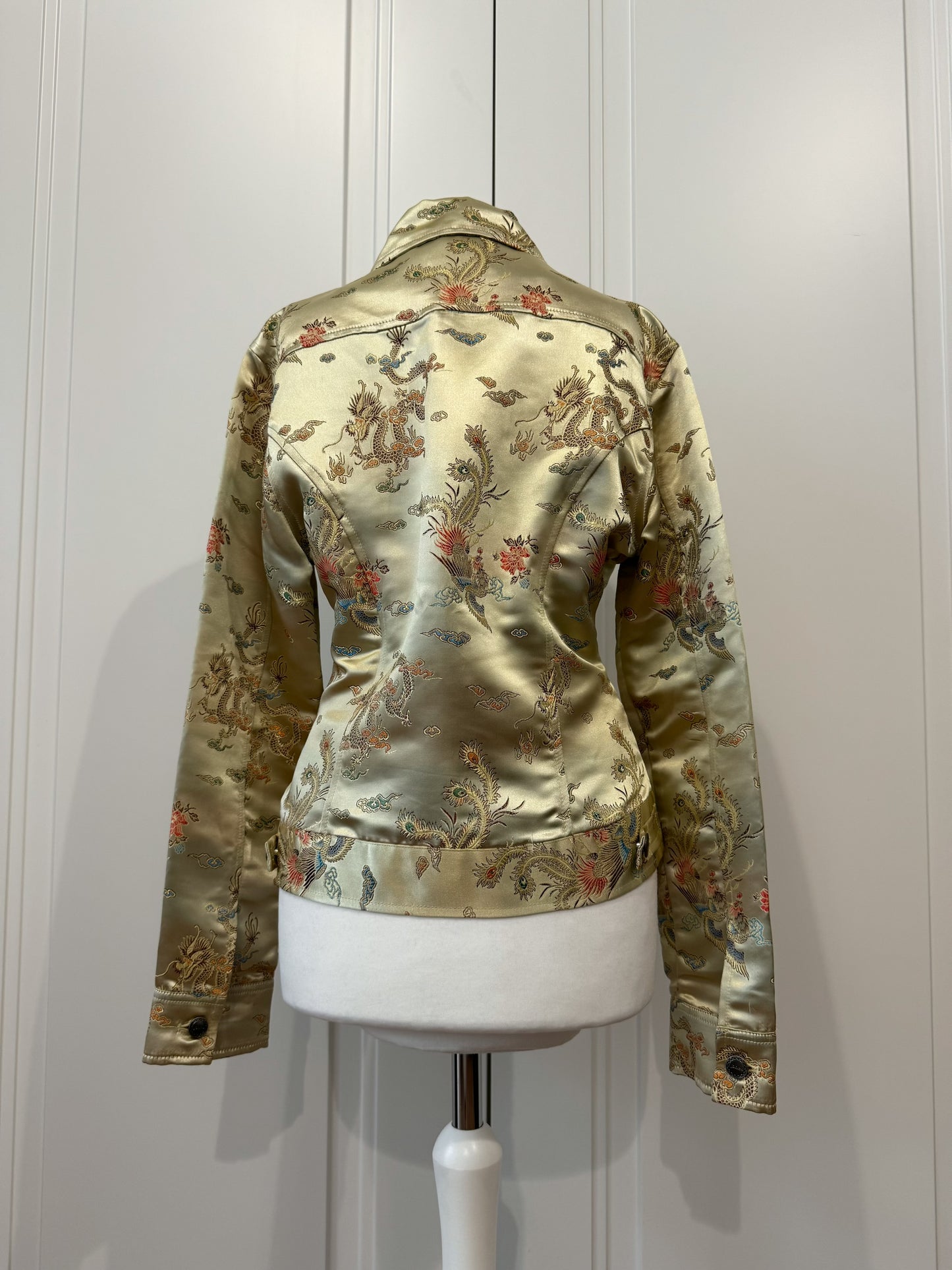 Y2K Gold Oriental Dragon Jacket