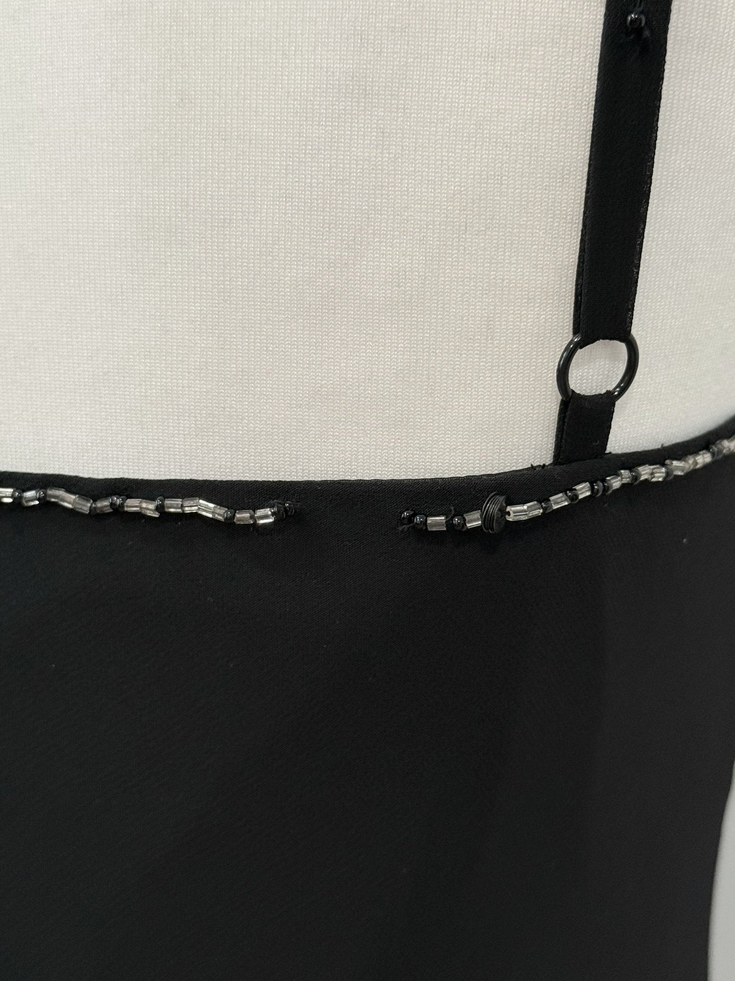 Black Ruffled Maxi Dress