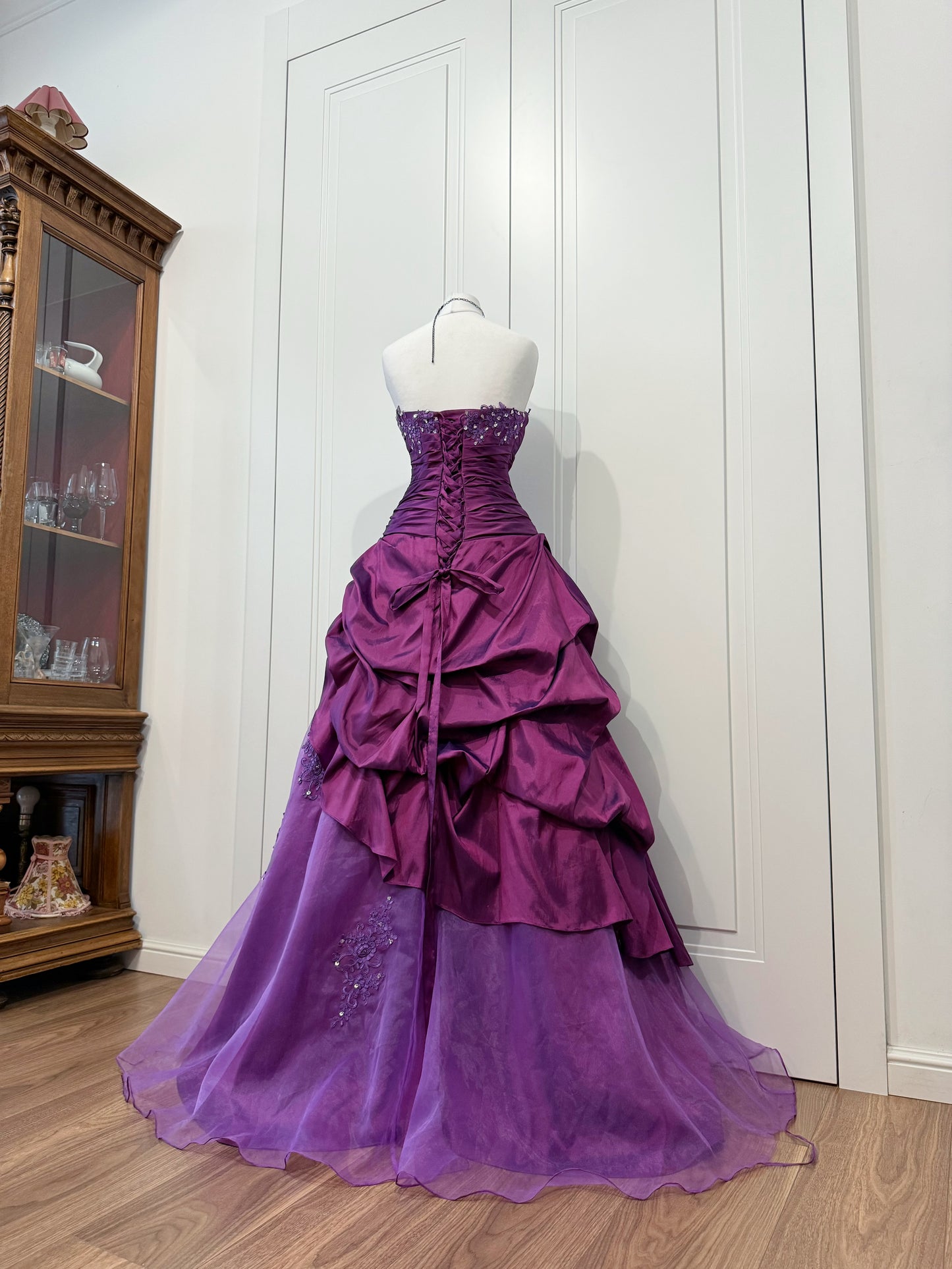 Long purple fluffy dress