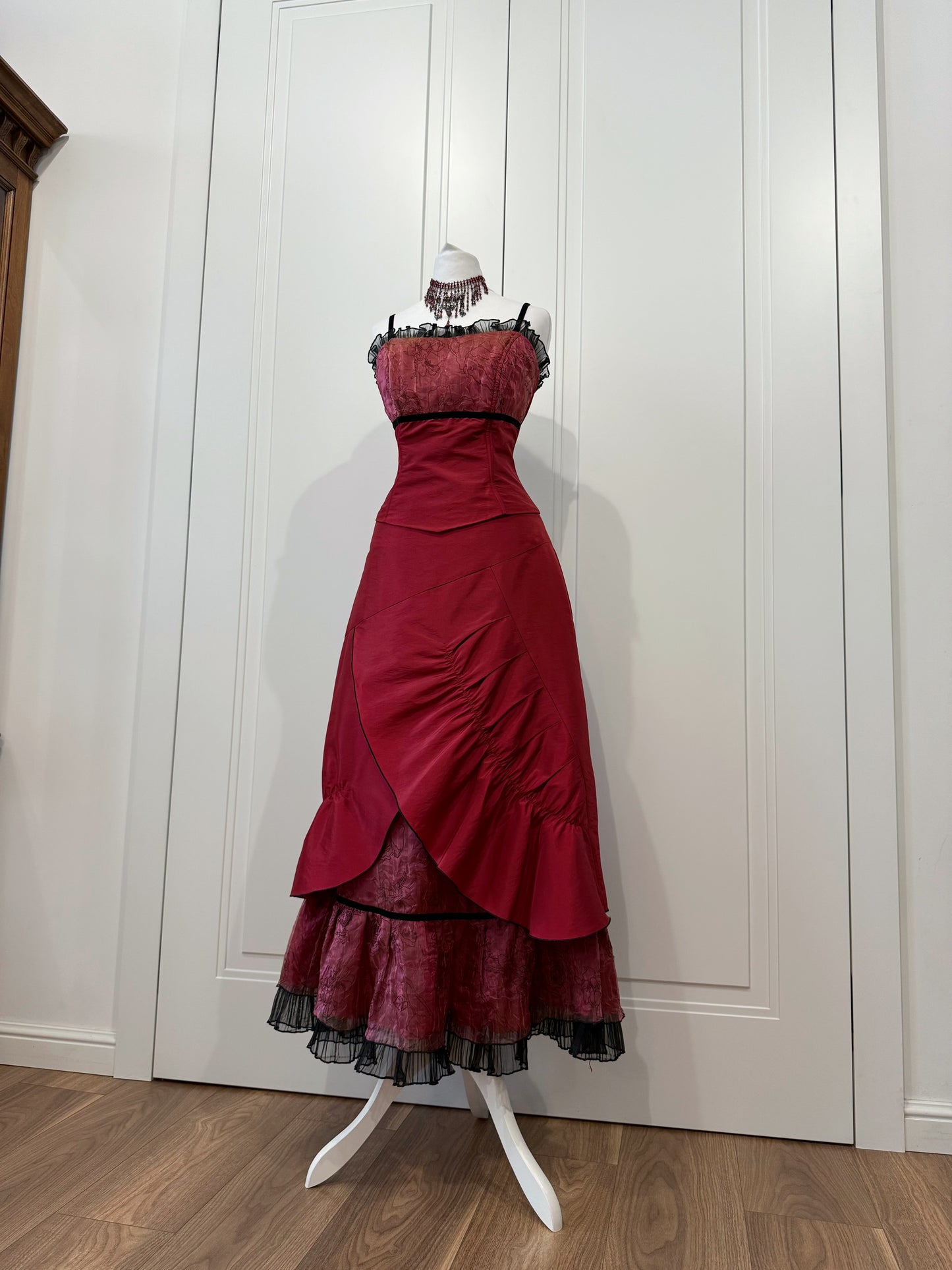 Burgundy dress set