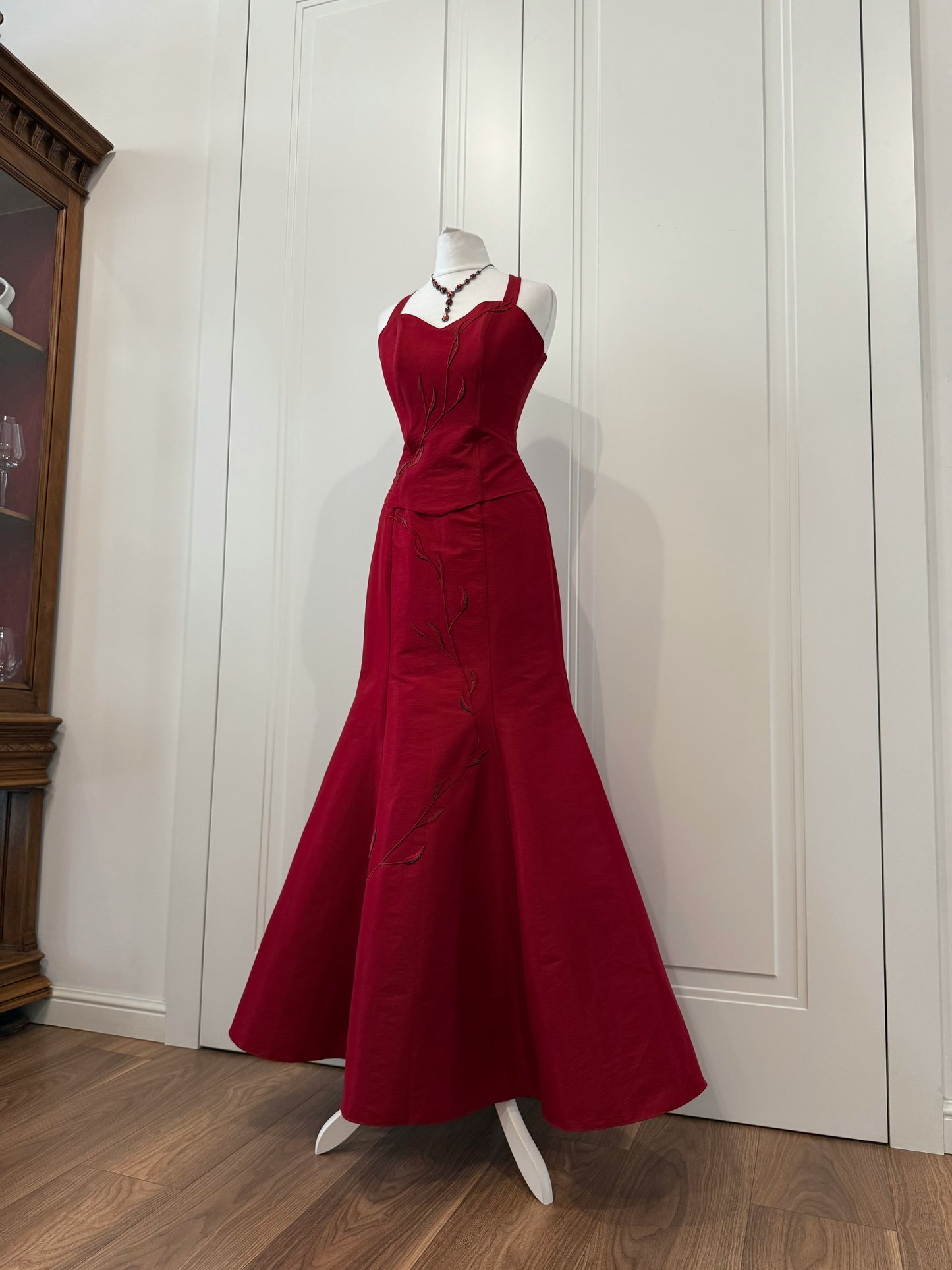 Red Mermaid Dress Set